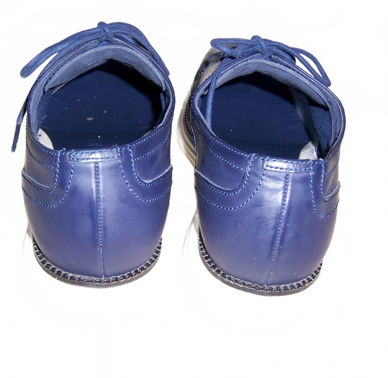 Cole Haan Cole Haan OriginalGrand Mens Navy Leather Wingtip Oxfords 10 Size US 10 / EU 43 - 4 Thumbnail