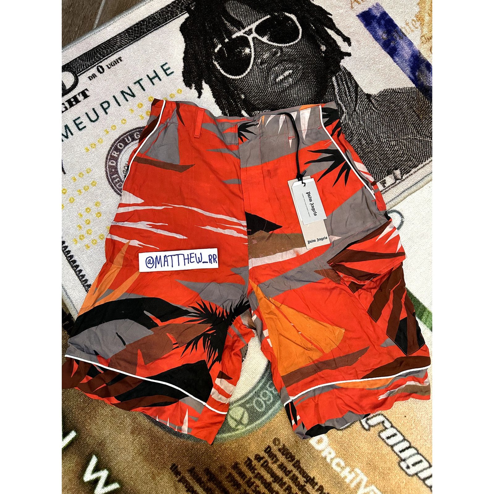 Palm Angels Palm Angels Hawaii graphic-print cargo shorts Size US 30 / EU 46 - 1 Thumbnail