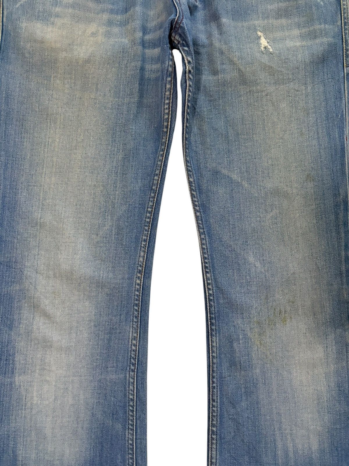 Diesel Vintage Diesel Zathan Blue Wash Distressed Flare Jeans Size US 32 / EU 48 - 5 Thumbnail