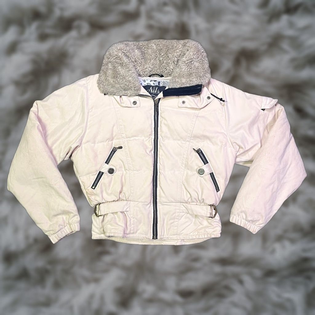 Vintage VINTAGE NILS Jacket Womens 8 White Ski Snowboard Fur Collar Made in USA 56 Size M / US 6-8 / IT 42-44 - 1 Thumbnail