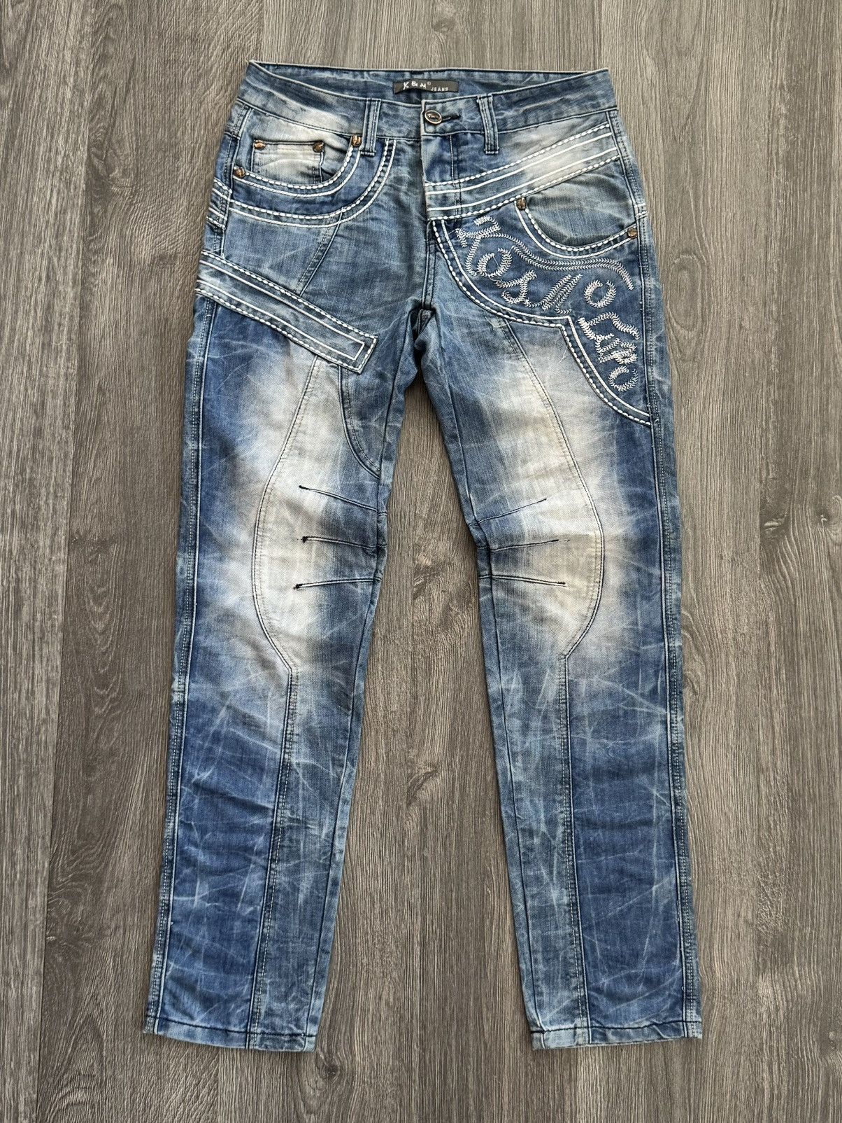 Japanese Brand Y2K Avant Garde Cosmo Lupo Vintage Jeans Size US 31 - 1 Thumbnail