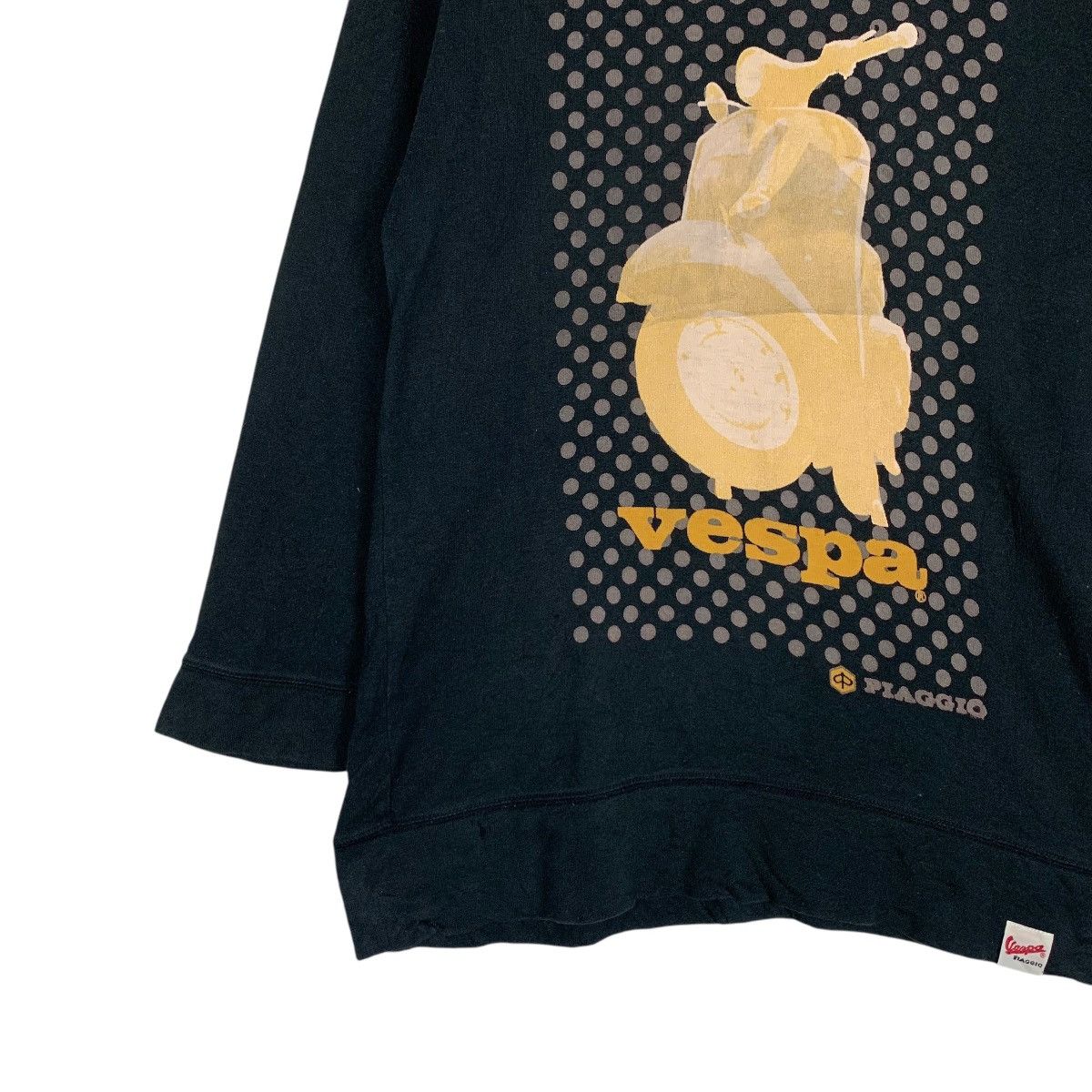 Japanese Brand VESPA PIAGGIO Graphics Printed Big Logo 3Q Sweater #1516-C68 Size S / US 4 / IT 40 - 3 Thumbnail