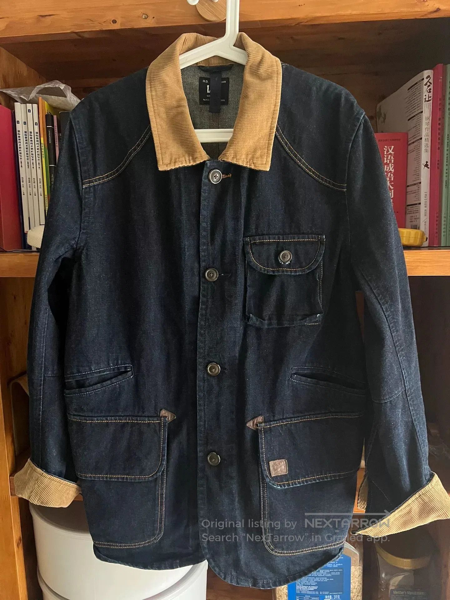Lee denim hunting jacket with corduroy collar. Size US M / EU 48-50 / 2 - 1 Thumbnail