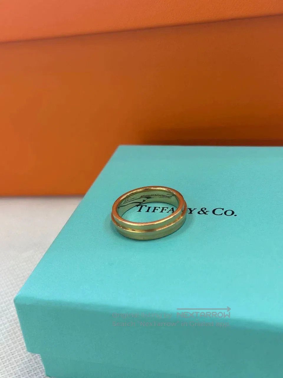 Tiffany & Co. Tiffany Men's Rose Gold Ring Size 21. Size ONE SIZE - 1 Thumbnail