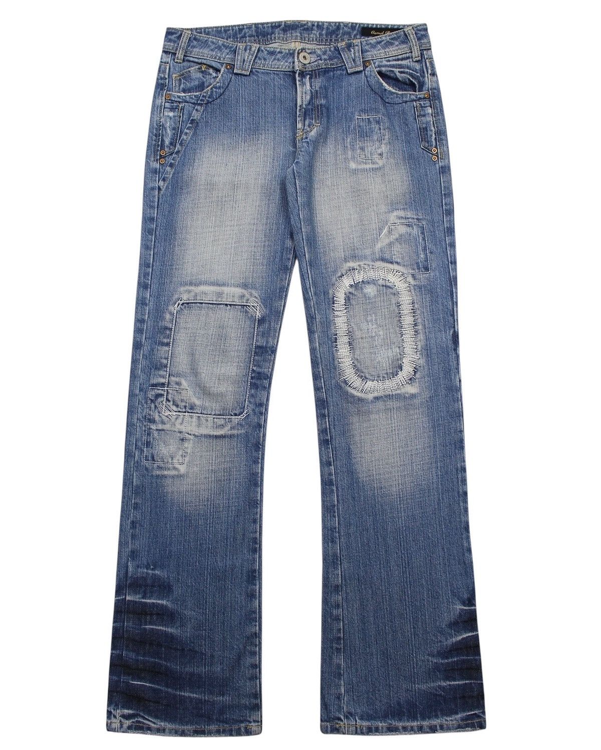 Hysteric Glamour 2000S CAMEL ROAD PATCHWORK REPAIR-WASH JEANS Size US 31 - 1 Thumbnail