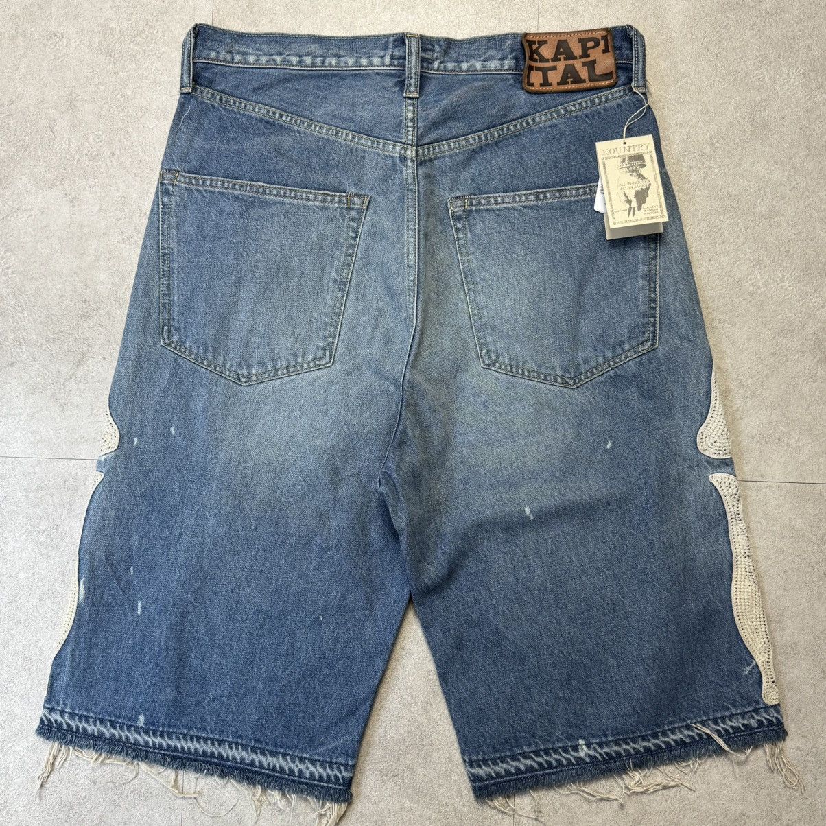 Kapital Kountry Kapital Kountry Bone Denim Shorts Pants Size US 34 / EU 50 - 2 Thumbnail