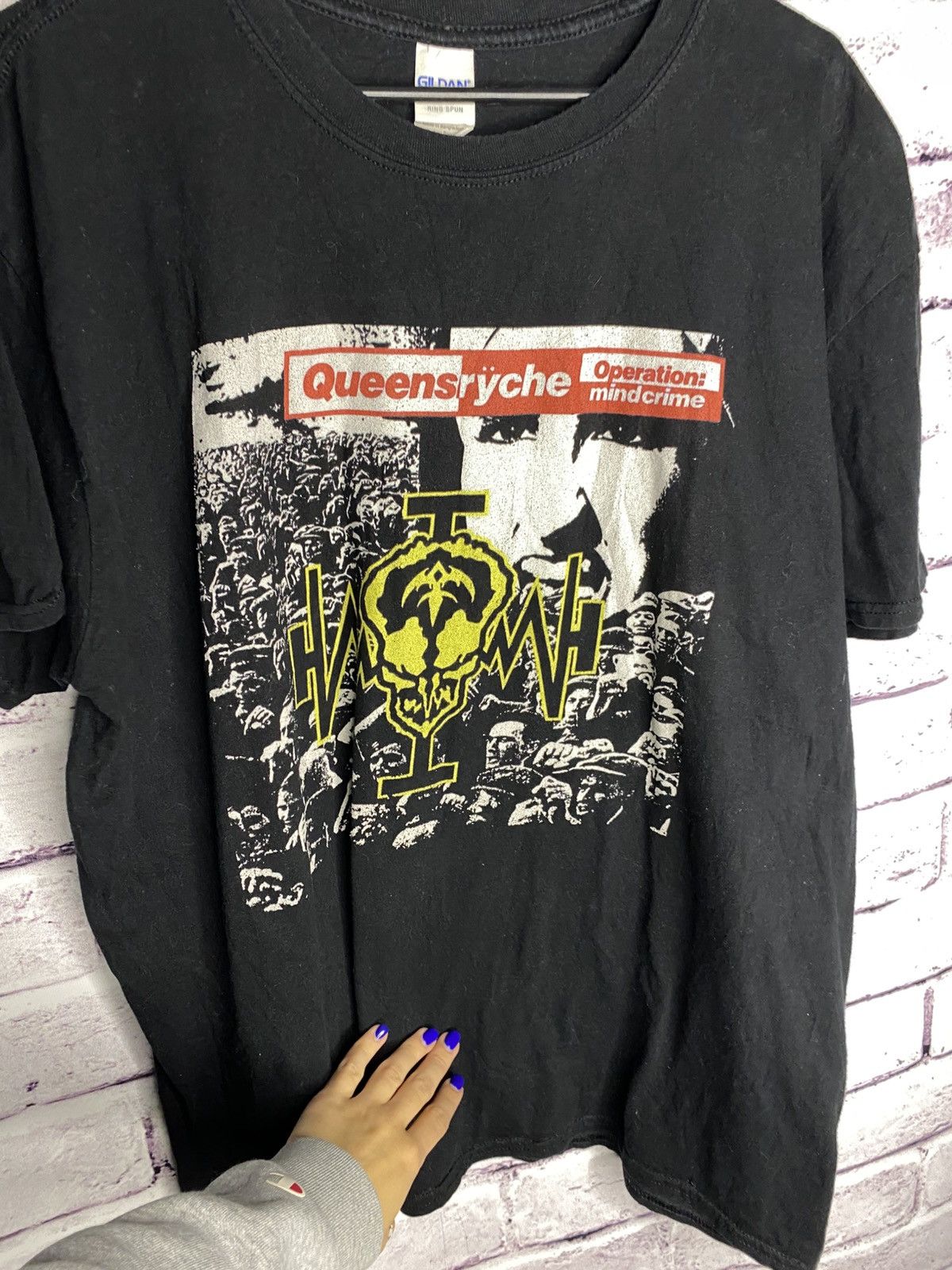 Band Tees Men's Queens Ryche Mindcrime Vintage T-Shirt Band Tour Tee Size US XL / EU 56 / 4 - 8 Thumbnail