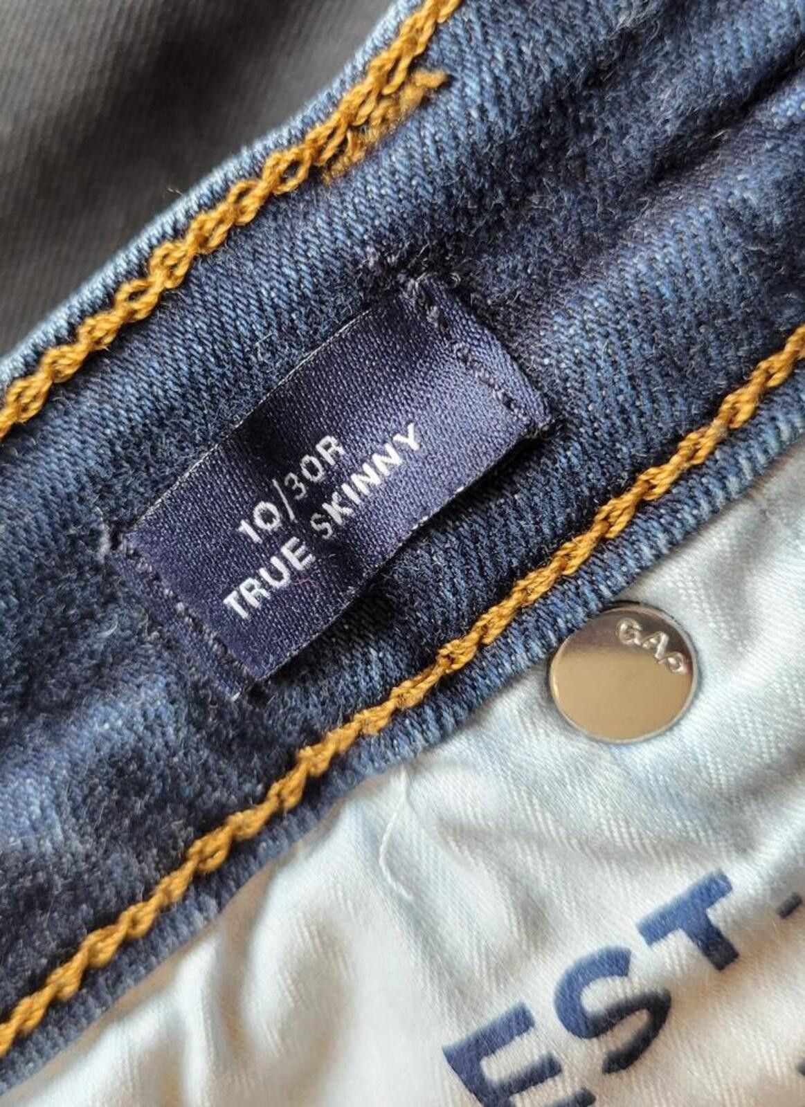 Gap GAP Denim Dark Blue Skinny Jeans Size 32" / US 10 / IT 46 - 4 Thumbnail