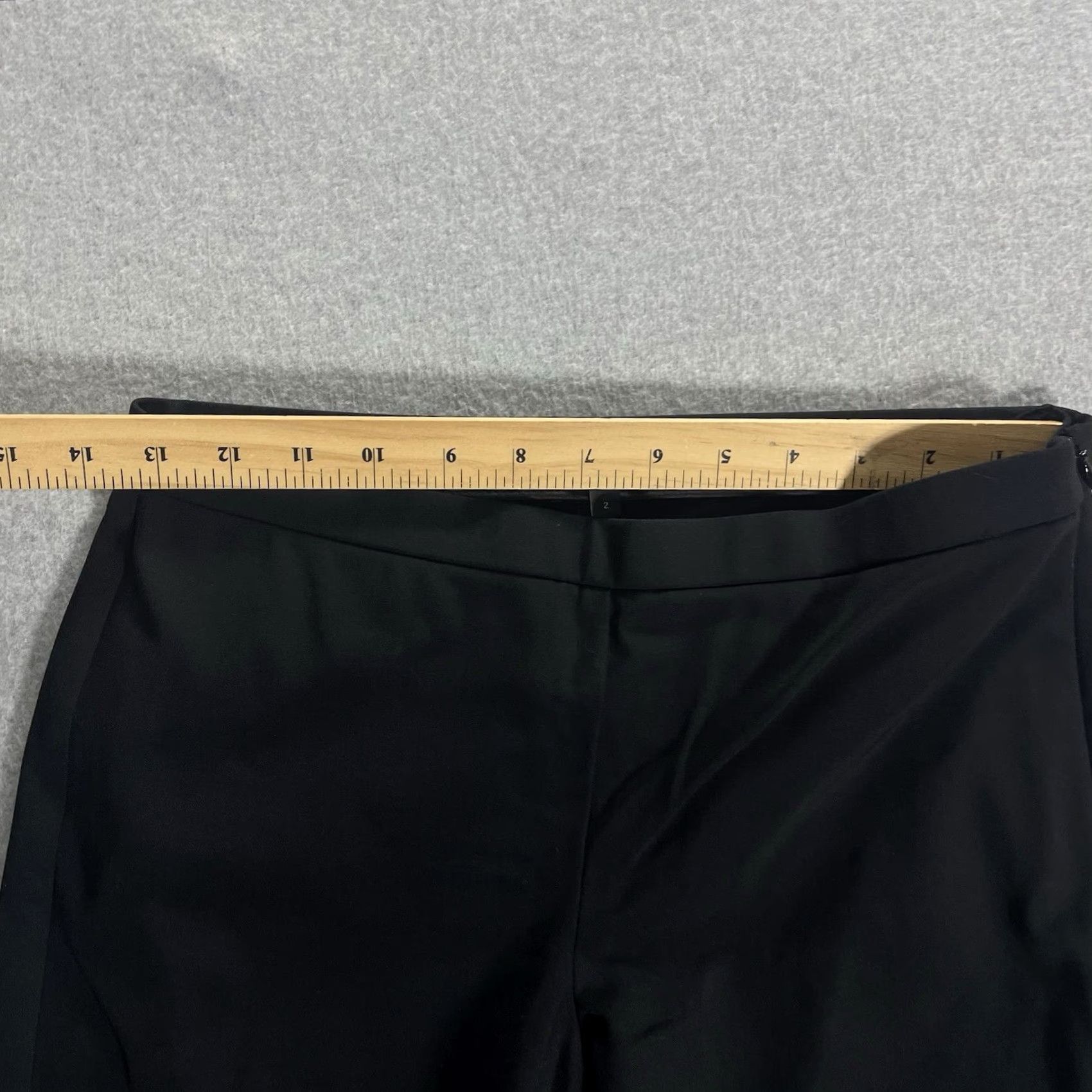 Eileen Fisher VINTAGE Eileen Fisher Pants Size 2 Stretch Ankle Straight Womens Black Made In USA Zip Size 26" / US 2 / IT 38 - 7 Thumbnail