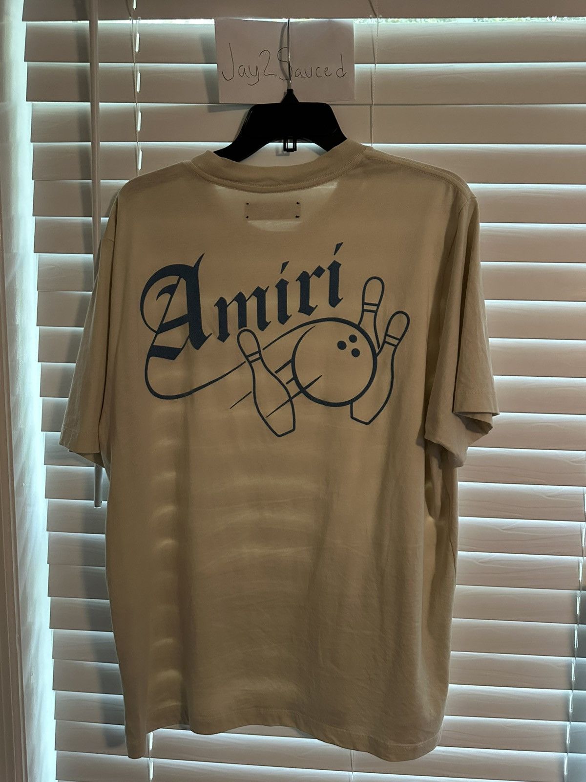 Amiri Beige Amiri Bowling Tee Size US L / EU 52-54 / 3 - 7 Thumbnail