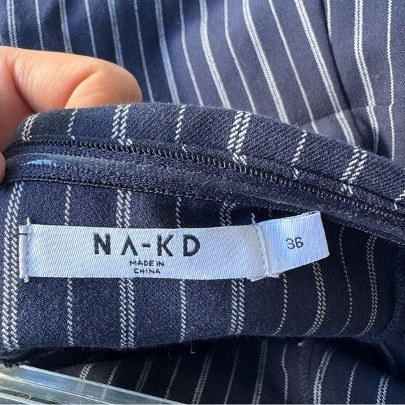 Other NEW NA-KD PINSTRIPES NAVY DRESS SZ 36 (US4/6) Size M / US 6-8 / IT 42-44 - 3 Thumbnail