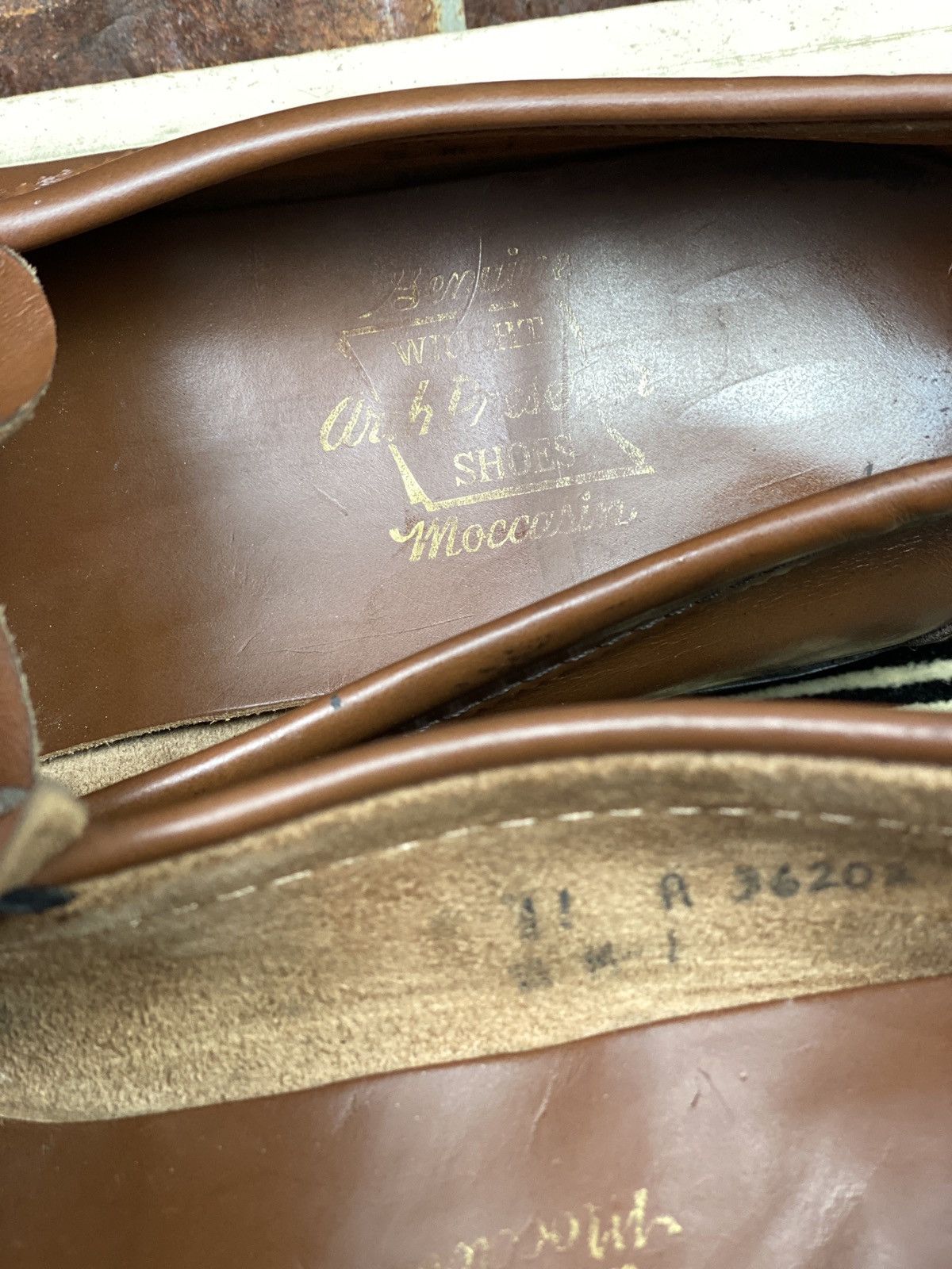 Vintage Wright Arch Presever Shoes Brown Leather Penny Loafers Size US 11 / EU 44 - 6 Thumbnail