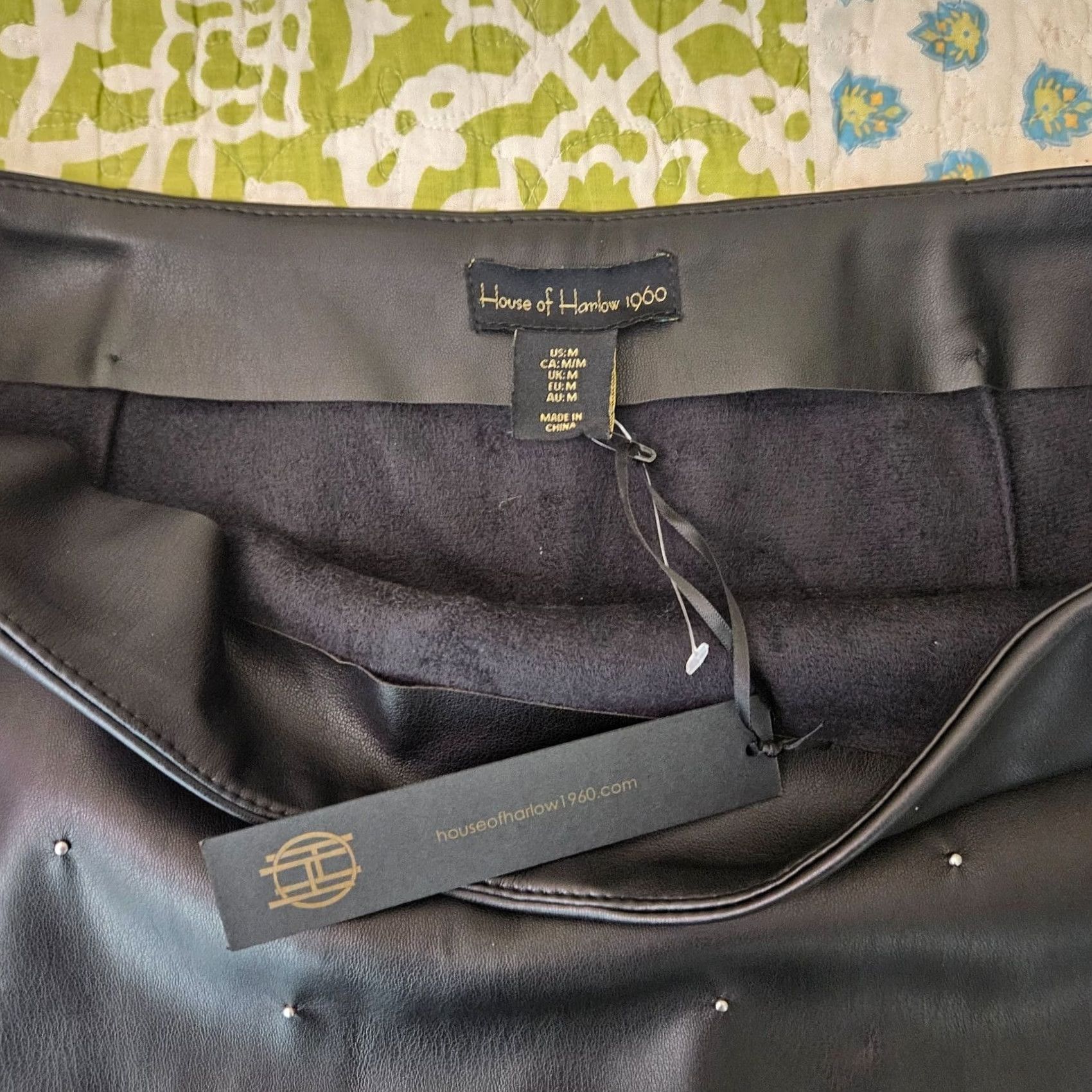 House of Harlow VINTAGE? No. House Of Harlow 1960 Studded Vegan Leather Mini Skirt Women's Size M NEW Size 32" / US 10 / IT 46 - 7 Thumbnail