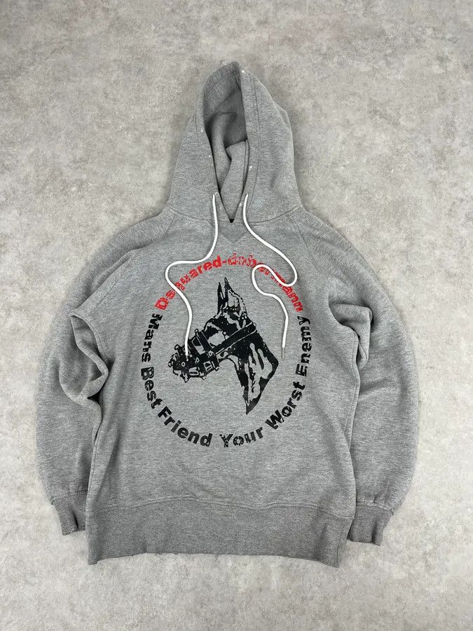 Dsquared2 AW2007 Dsquared2 Dobberman Dog Green Hoodie Size US S / EU 44-46 / 1 - 1 Thumbnail