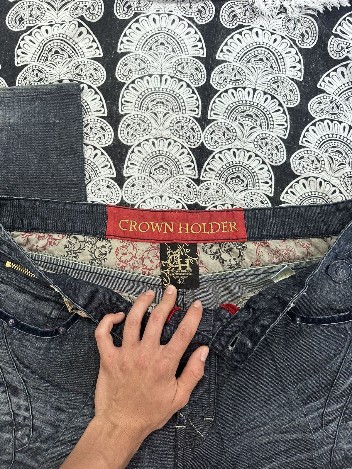 Other Black Crown Royal Jeans Size US 42 / EU 58 - 3 Thumbnail
