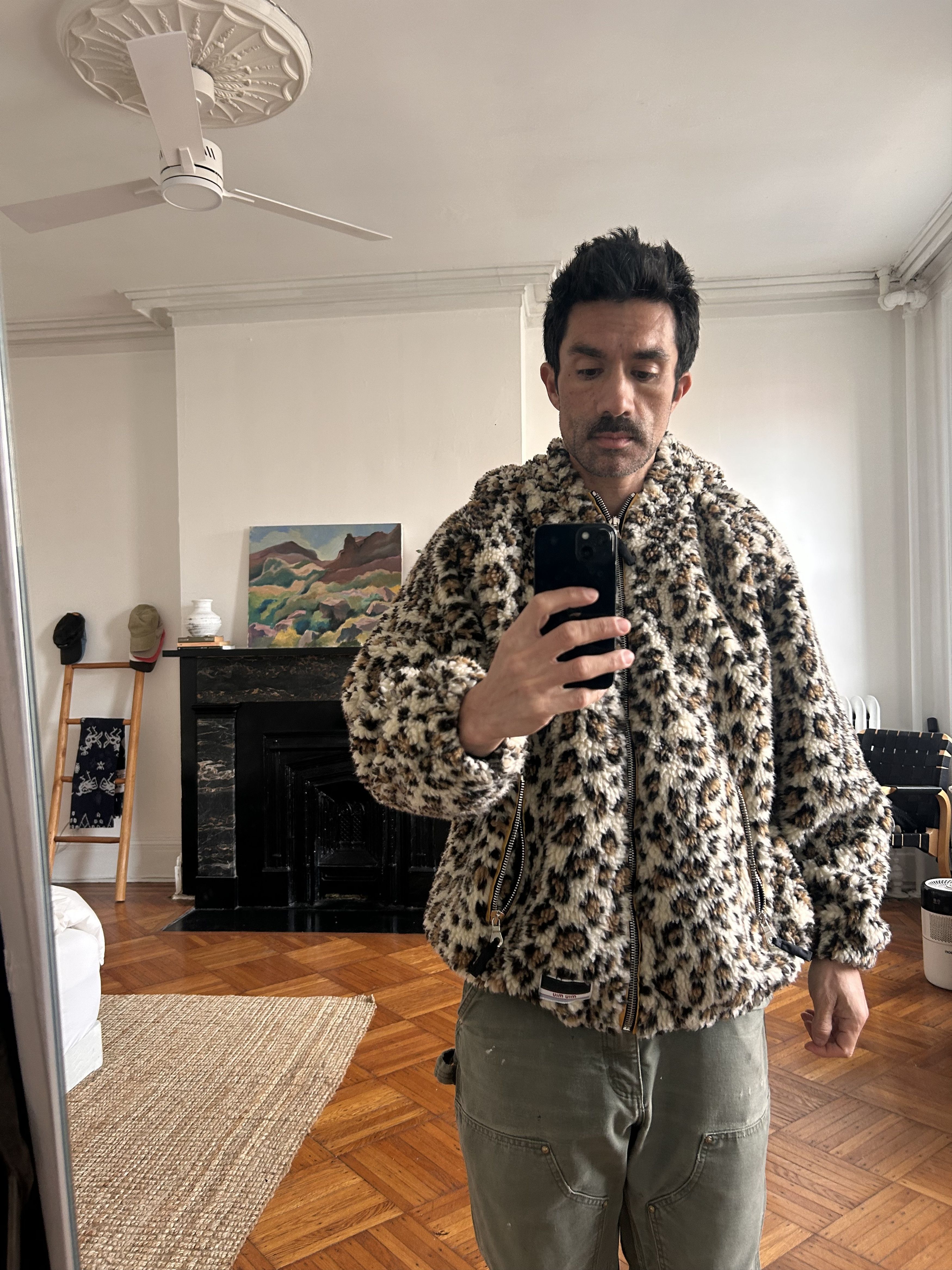 Miu Miu Miu Miu Fleece Jacket, Sz 38 - Animal Leopard Print Size XS / US 0-2 / IT 36-38 - 8 Thumbnail