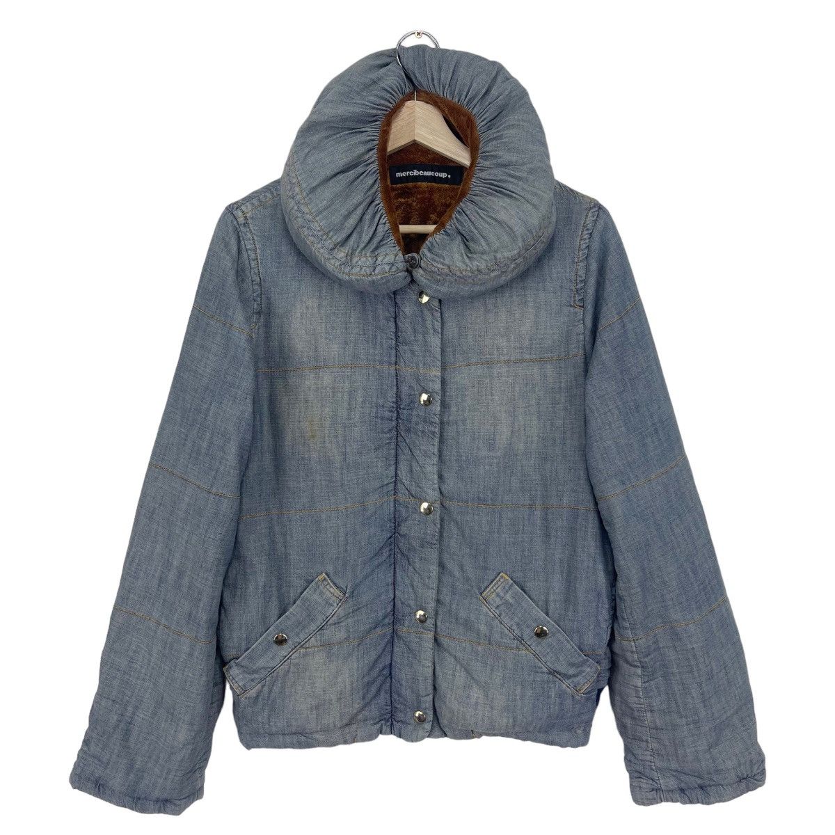 Issey Miyake × mercibeaucoup F/W O1s Pilow Neck Denim Jacket Size US M / EU 48-50 / 2 - 2 Thumbnail
