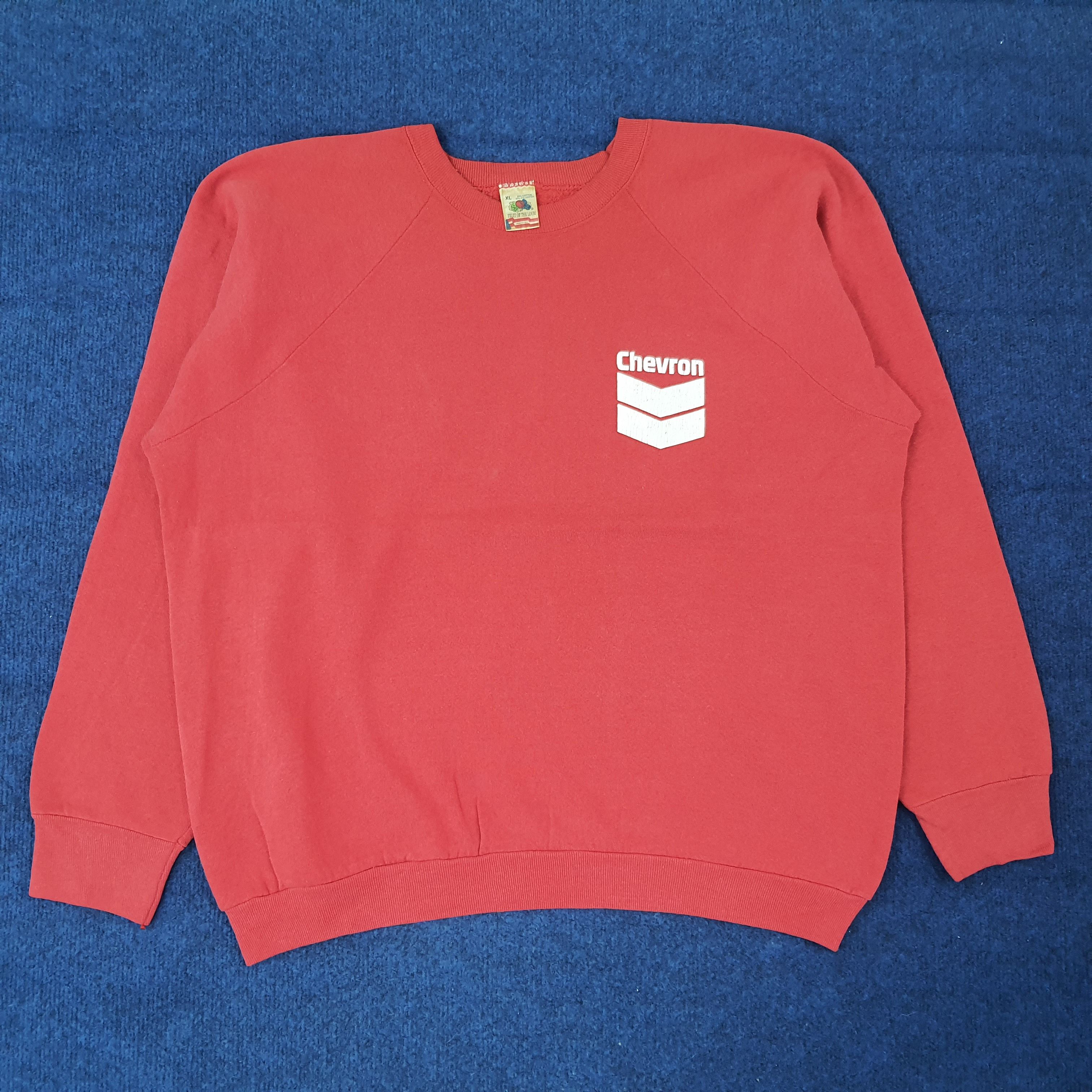 Petrol Industries Vintage 90's CHEVRON American Petroleum Sweatshirts C257N6 Size US XL / EU 56 / 4 - 1 Thumbnail