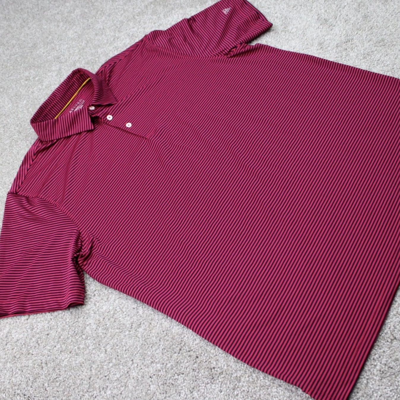 Vintage Maelreg Polo Shirt Mens XL Pink/Black Striped Polyester Spandex Short Sleeve Golf Dress? Size US XL / EU 56 / 4 - 6 Thumbnail