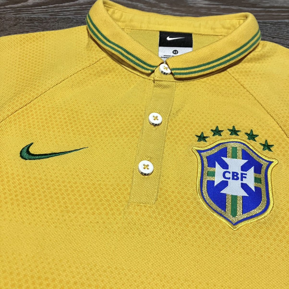 Nike Nike BRASIL National Football Team 2014 World Cup Polo Shirt Size US XS / EU 42 / 0 - 4 Thumbnail