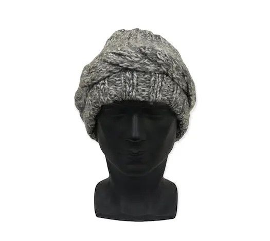 image of Knit Design Beanie Hat, Men's
