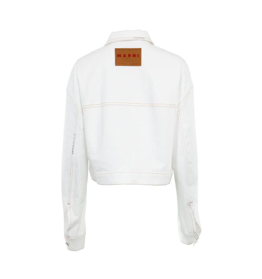 Marni o1h1sh10624 Jacket in White Size M / US 6-8 / IT 42-44 - 2 Thumbnail