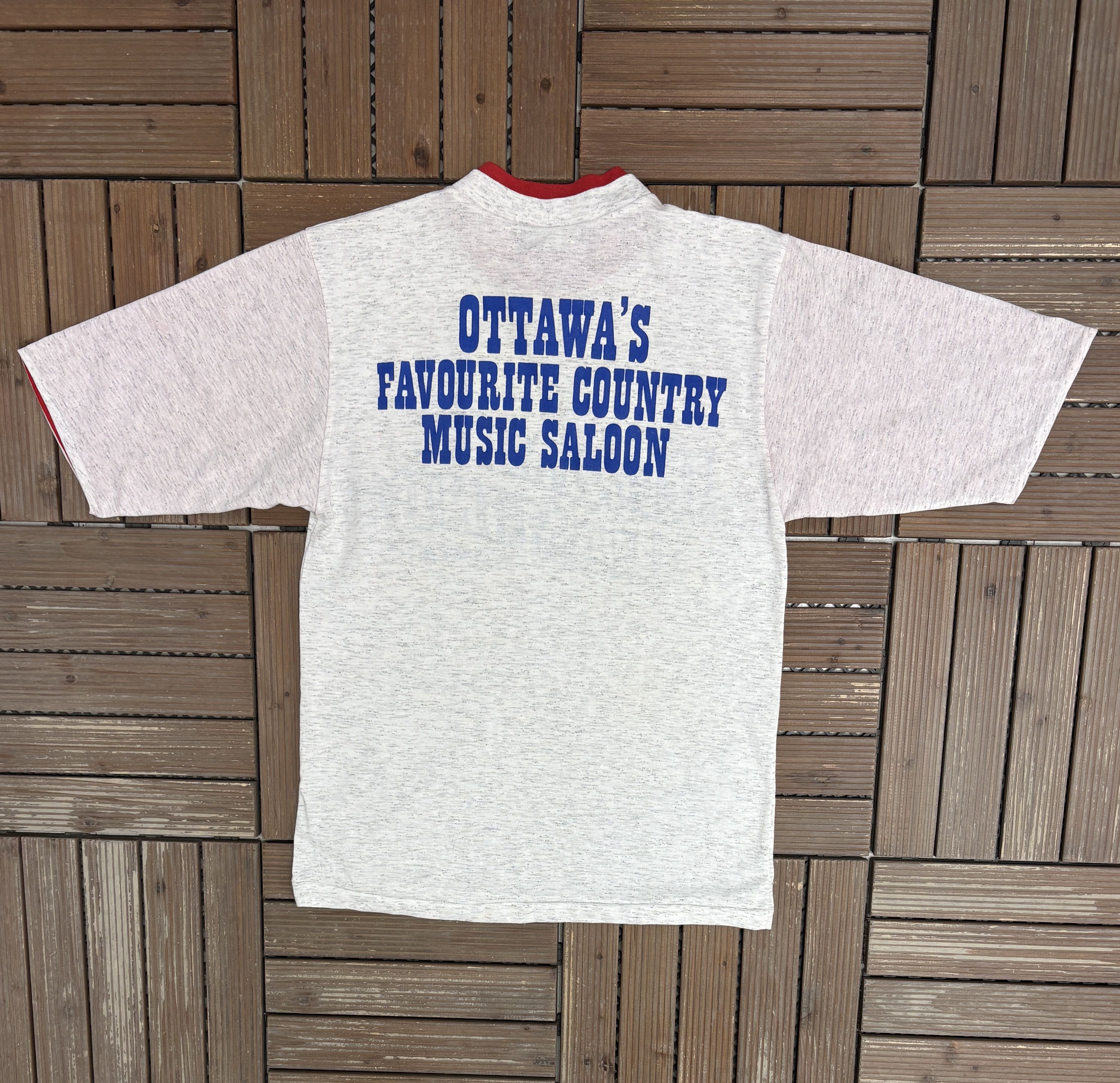 Vintage Denim & Diamonds Saloon Vintage Grey T-Shirt Tee Size US M / EU 48-50 / 2 - 4 Thumbnail