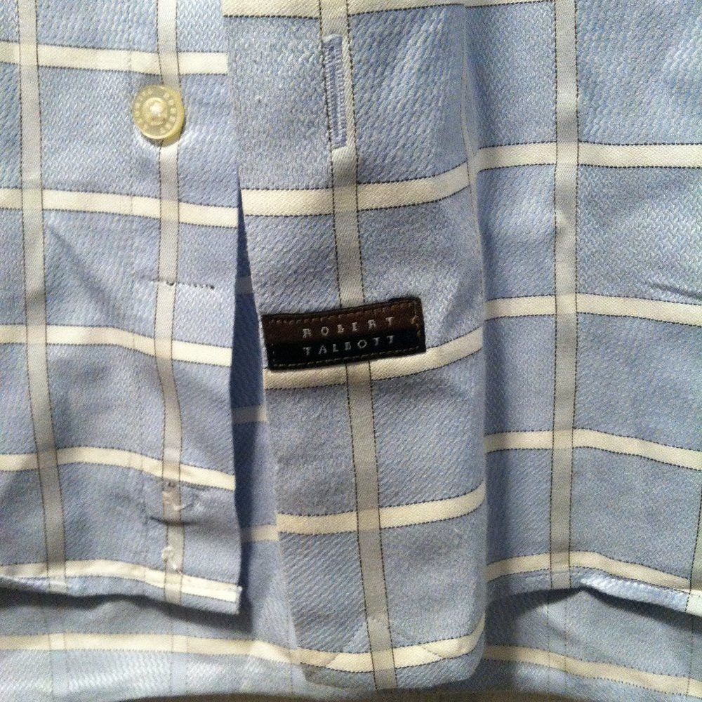 Robert Talbott ROBERT TALBOTT MEN'S BLUE COTTON CASUAL SHIRT SIZE: M Size US M / EU 48-50 / 2 - 5 Thumbnail