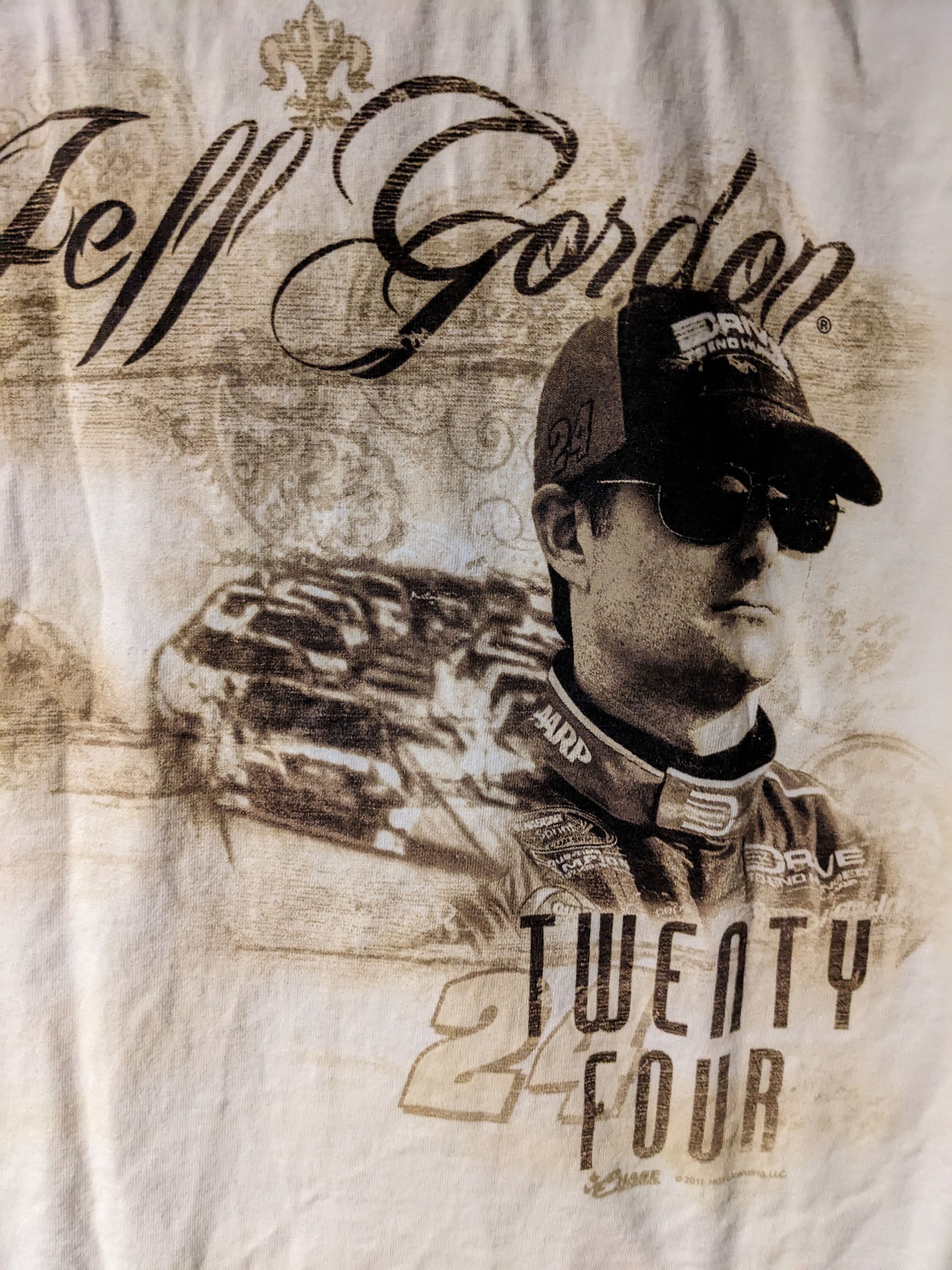 NASCAR × Vintage Vintage 2011 Jeff Gordan Nascar Womans White Large T-Shirt Size L / US 10 / IT 46 - 5 Thumbnail