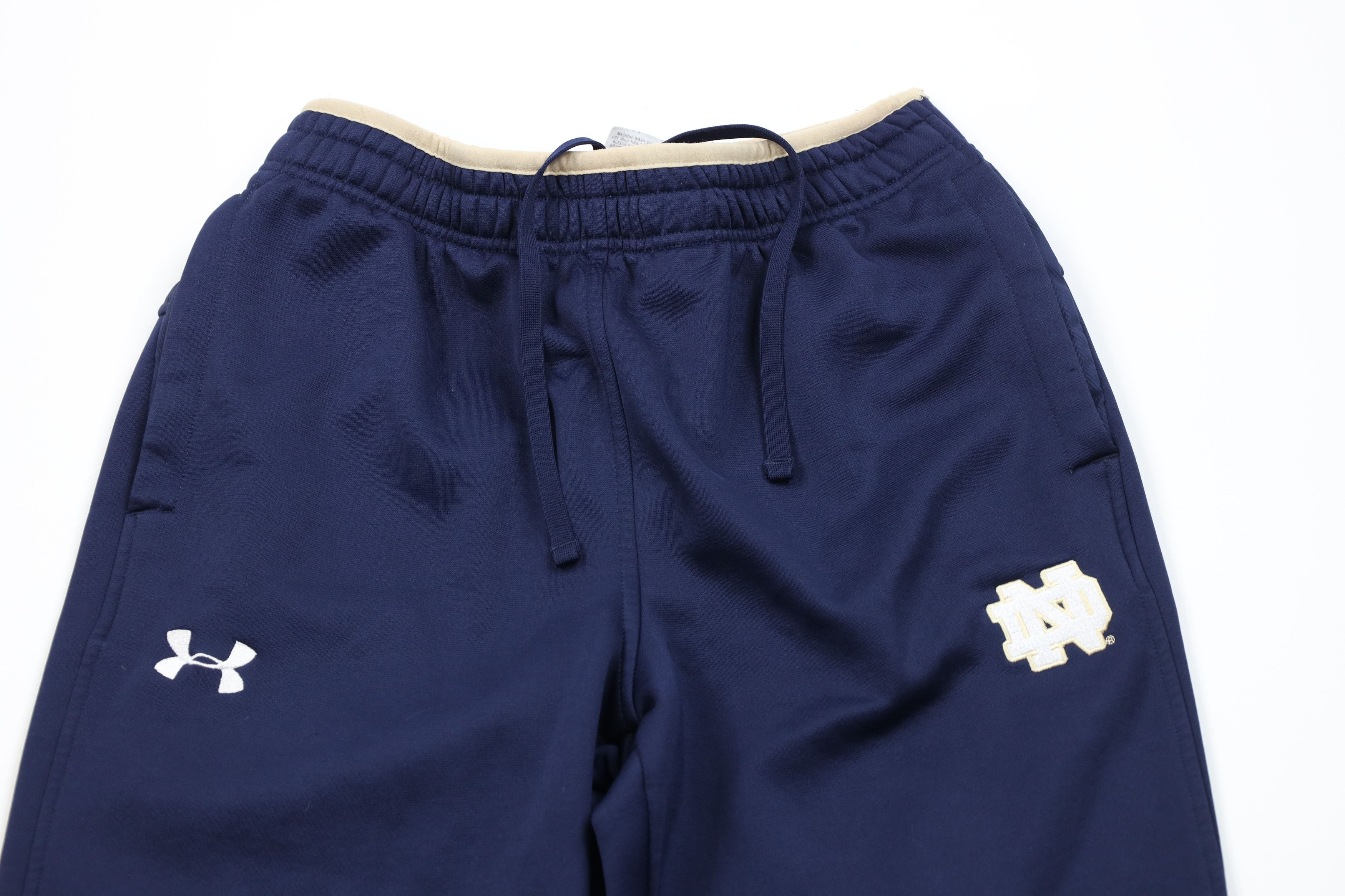 Under Armour × Vintage Under Armour Notre Dame University Fleece Lined Sweatpants Size US 32 / EU 48 - 2 Thumbnail