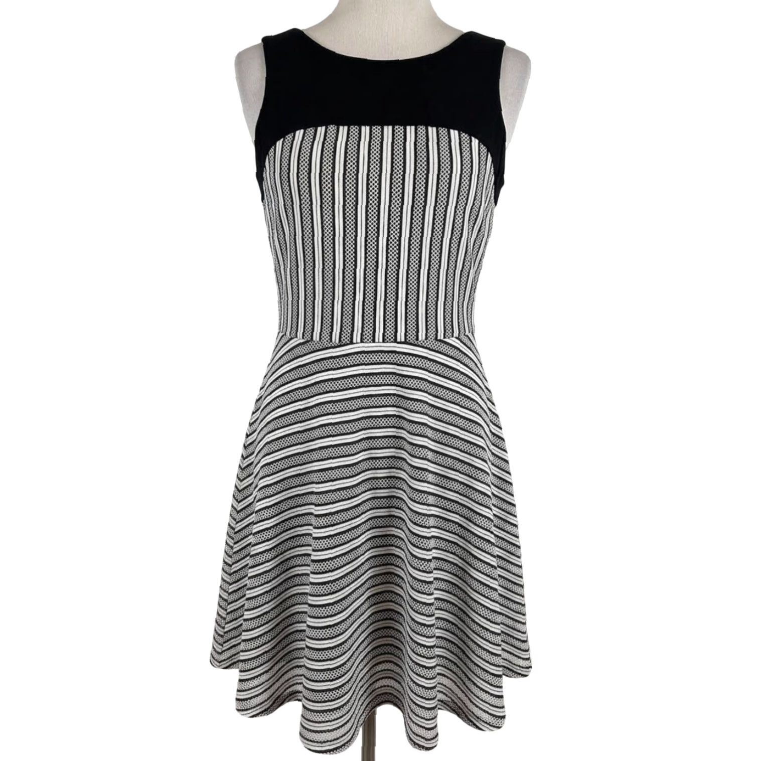 Vintage VINTAGE Danny & Nicole Dress Womens 10 Striped Fit Flare Sleeveless Midi Office Retro Size L / US 10 / IT 46 - 2 Thumbnail