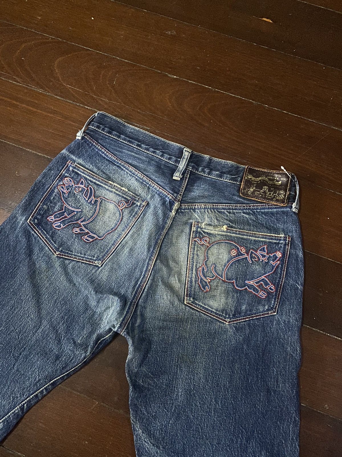 Studio D'Artisan Studio D’Artisan embroide og design Art Selvedge Denim faded Size US 32 / EU 48 - 6 Thumbnail