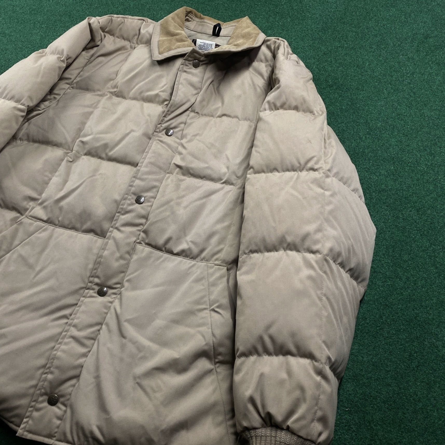 Eddie Bauer VINTAGE Eddie Bauer Goose Down Puffer Jacket Mens L Beige 70S Quilted Parka USA 3-in-1 Jacket Down Insulated Full Zip Lined Size US L / EU 52-54 / 3 - 2 Thumbnail