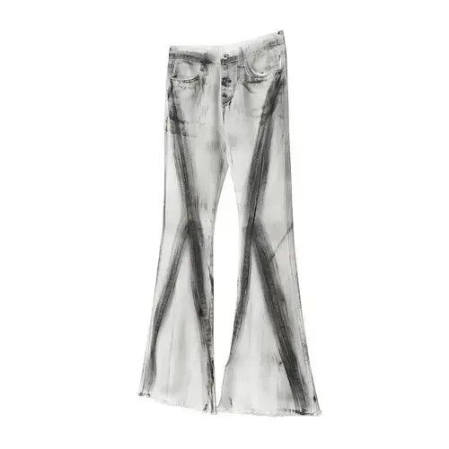 Japanese Brand Streetwear Dirty Gradient Baggy White Jeans Size US 32 / EU 48 - 4 Thumbnail