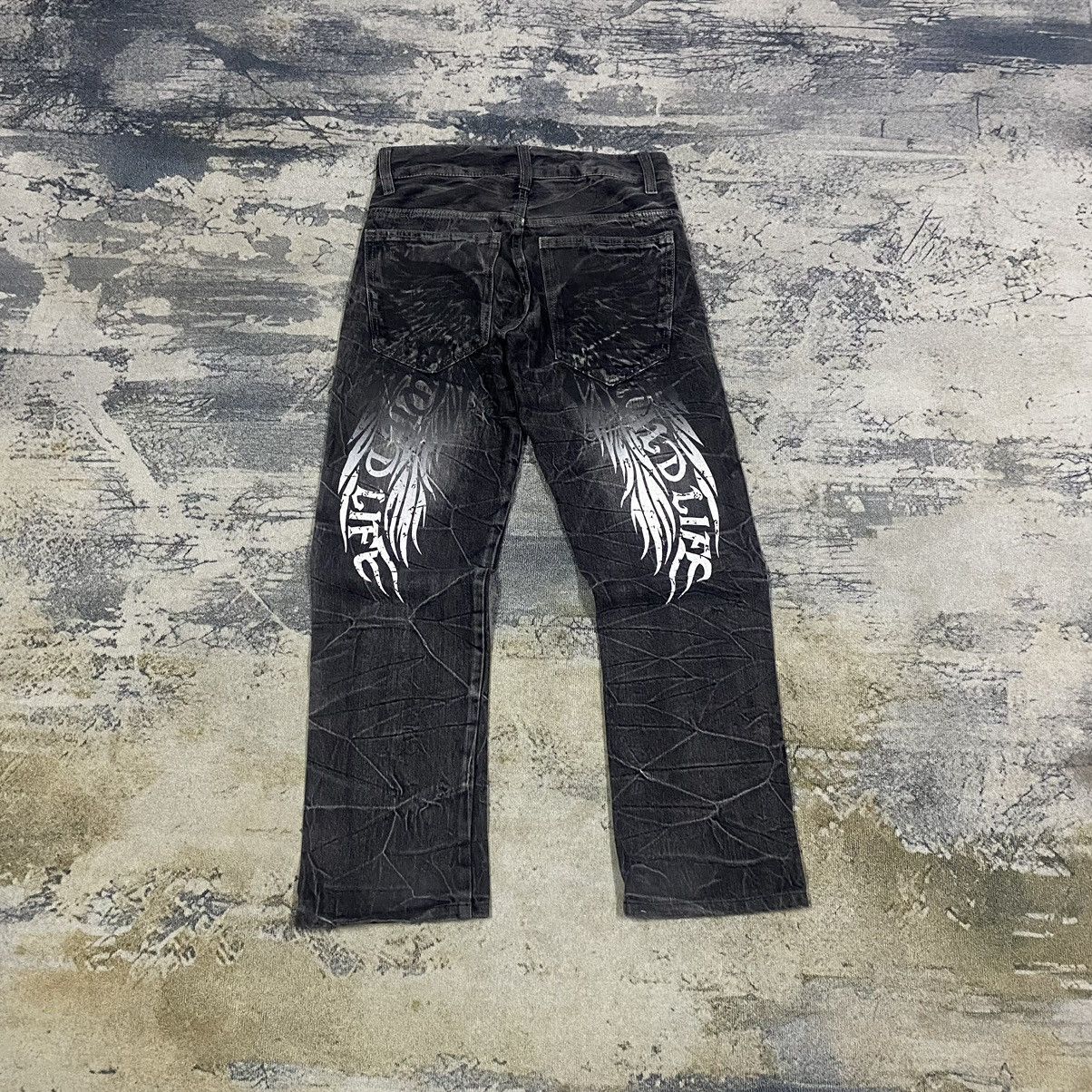 14th Addiction × Japanese Brand × Seditionaries Vintage Japan Punks Style Wings Denim Jeans Size US 30 / EU 46 - 1 Thumbnail