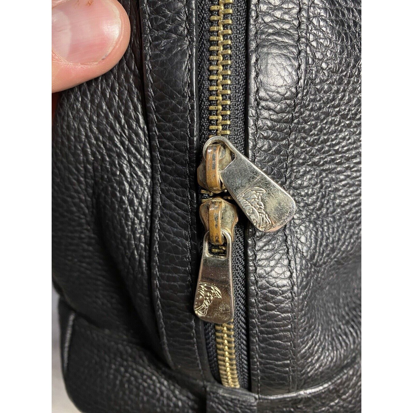 Versace × Versace Jeans Couture Versace Collection Leather Shoulder bag Black Made In Italy Size ONE SIZE - 6 Thumbnail