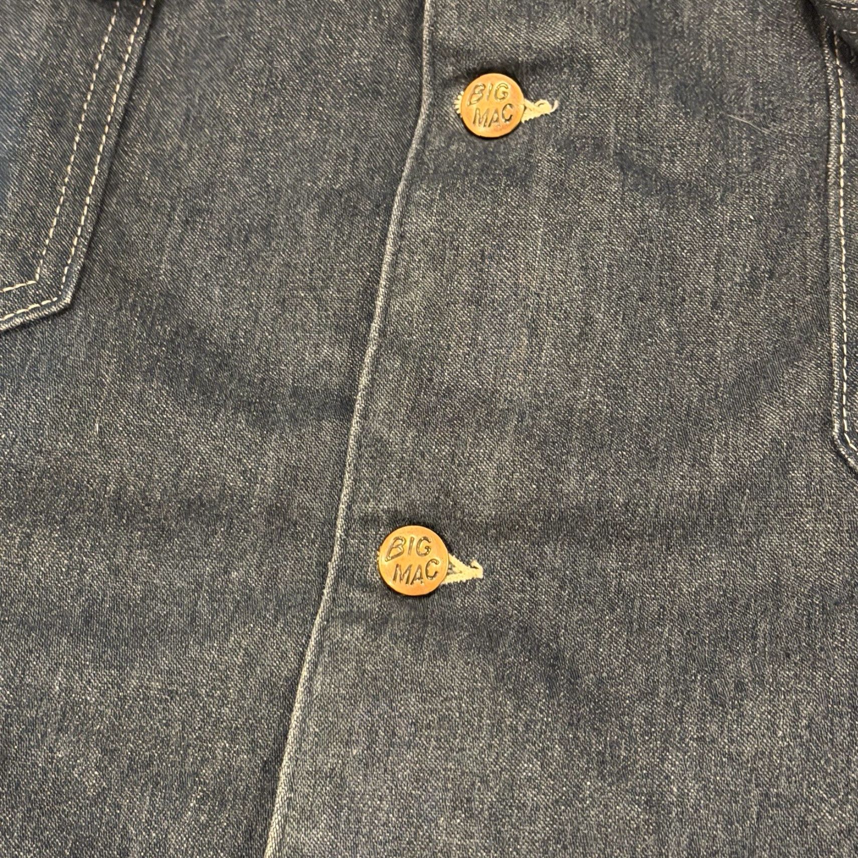 Vintage VINTAGE Big Mac Denim Work Chore Coat Jacket XL - Mechanic Engineer - Jeans Jean Jacket Size US 36 / EU 52 - 7 Thumbnail