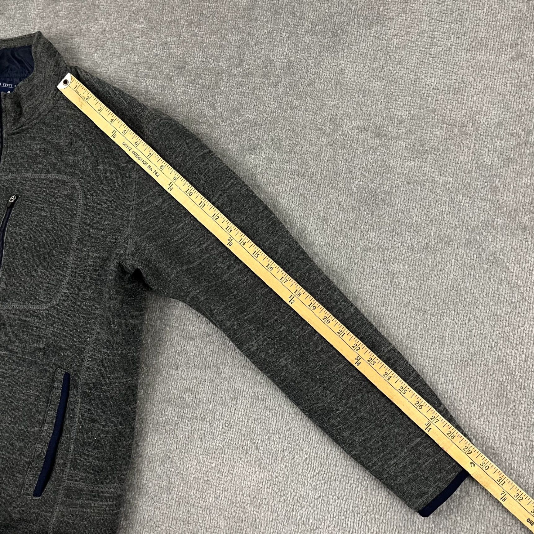 johnnie-O Johnnie-O Coastal Jacket Mens Medium Pavement Gray Windproof Lined Surf Full Zip Size US M / EU 48-50 / 2 - 7 Thumbnail