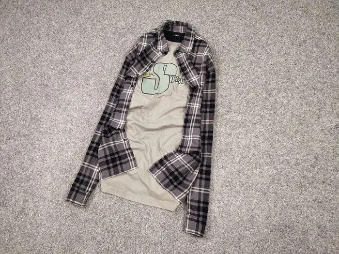Flannel Vintage Flannel Shirt Travis Scott Style Y2K Style Size US XL / EU 56 / 4 - 2 Thumbnail