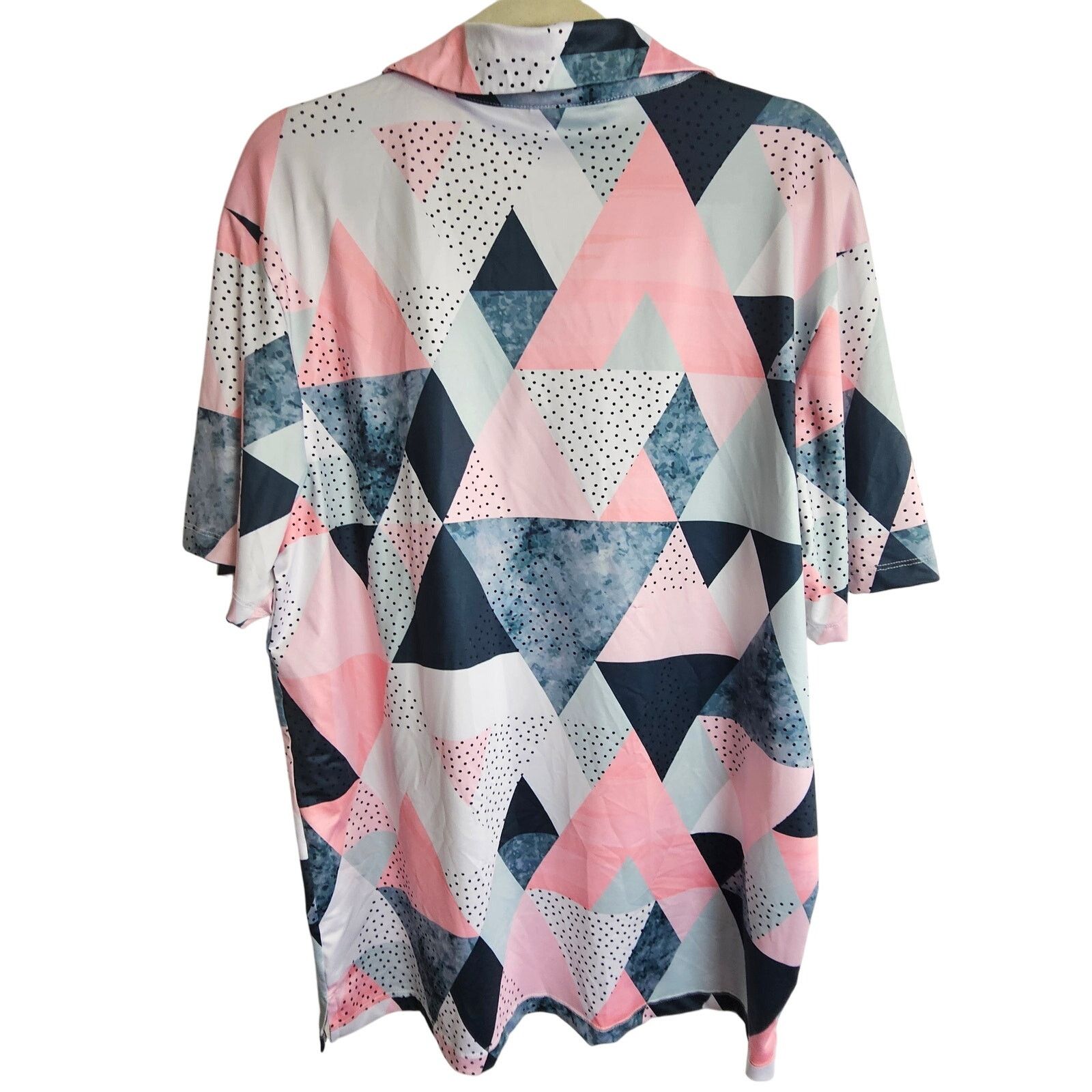 Patta Yatta Mens Geometric Golf Polo Shirt Size L Stretch Active Size US L / EU 52-54 / 3 - 8 Thumbnail