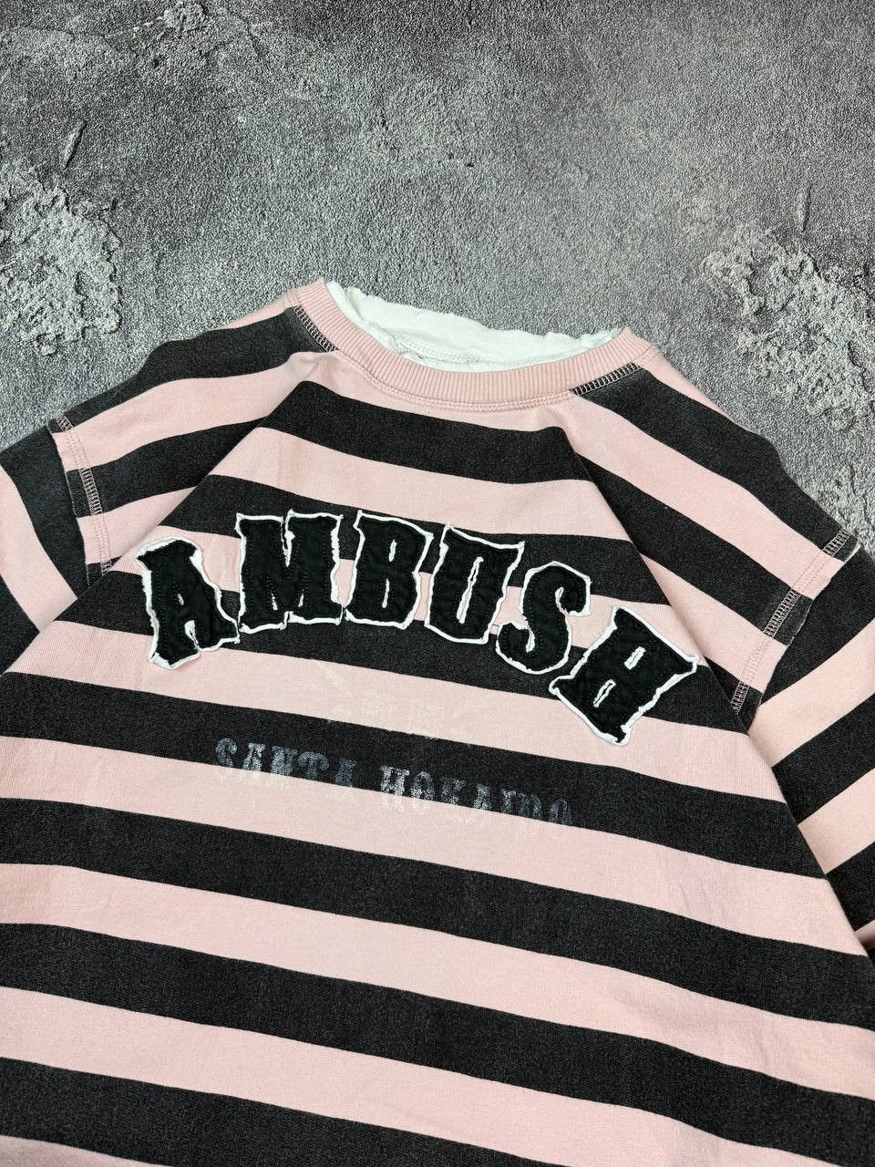 If Six Was Nine Y2K Ambush Stripe Pink Distressed Emo Sweatshirt 2000s Size US XL / EU 56 / 4 - 5 Thumbnail