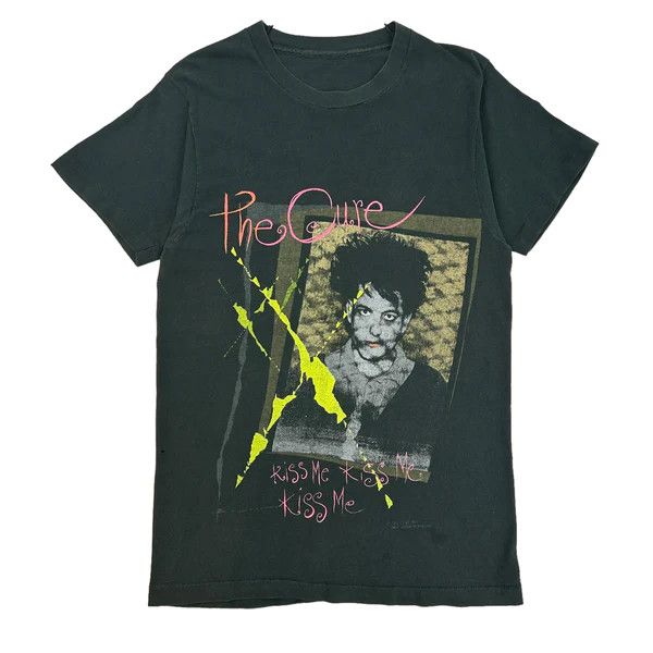 image of Vintage 1987 The Cure Kissing Tour Tee Black, Men's (Size Small)