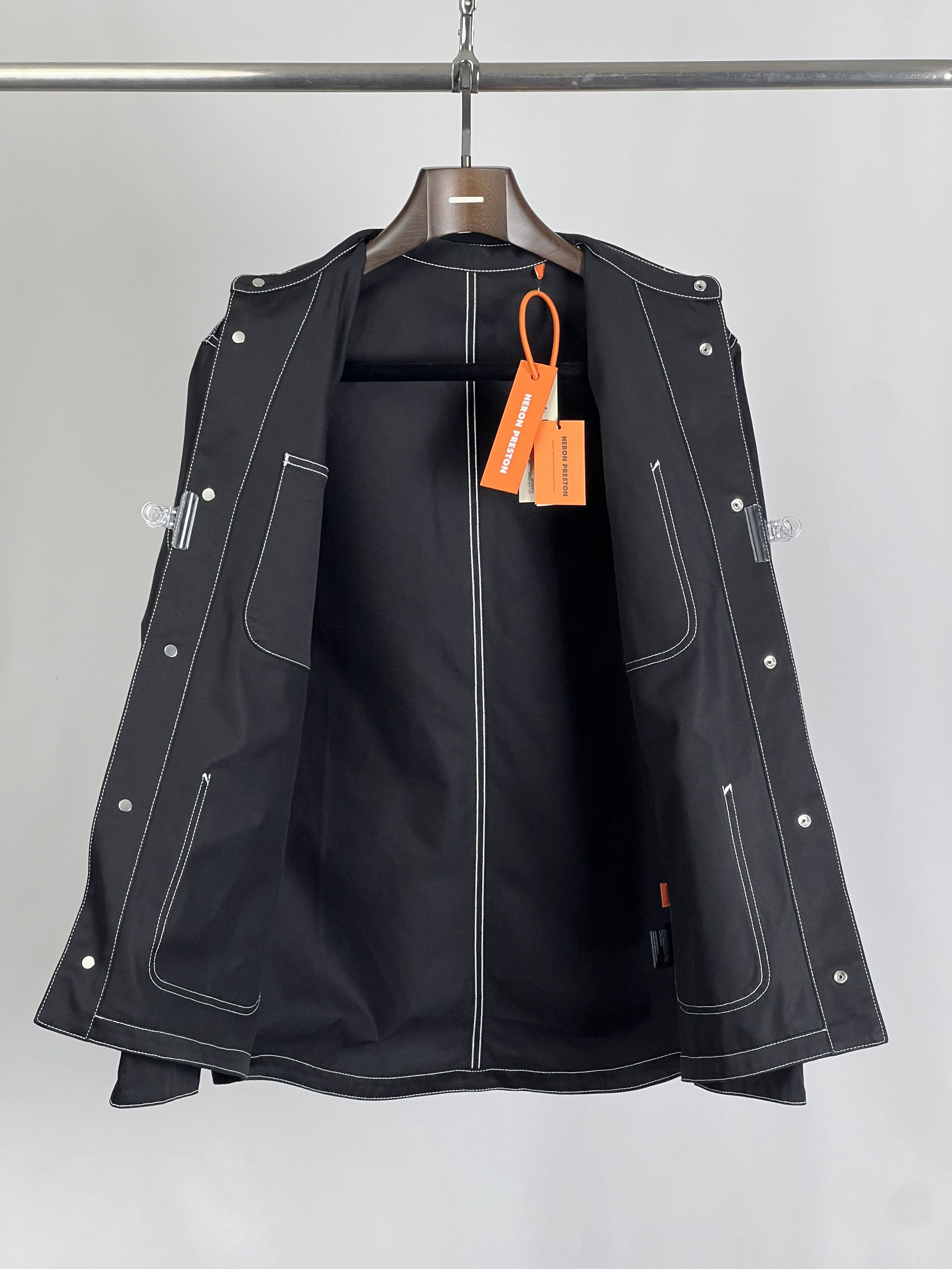 Heron Preston Brand New WHITE STITCH GHOST POCKET JKT Jacket Size US M / EU 48-50 / 2 - 6 Thumbnail
