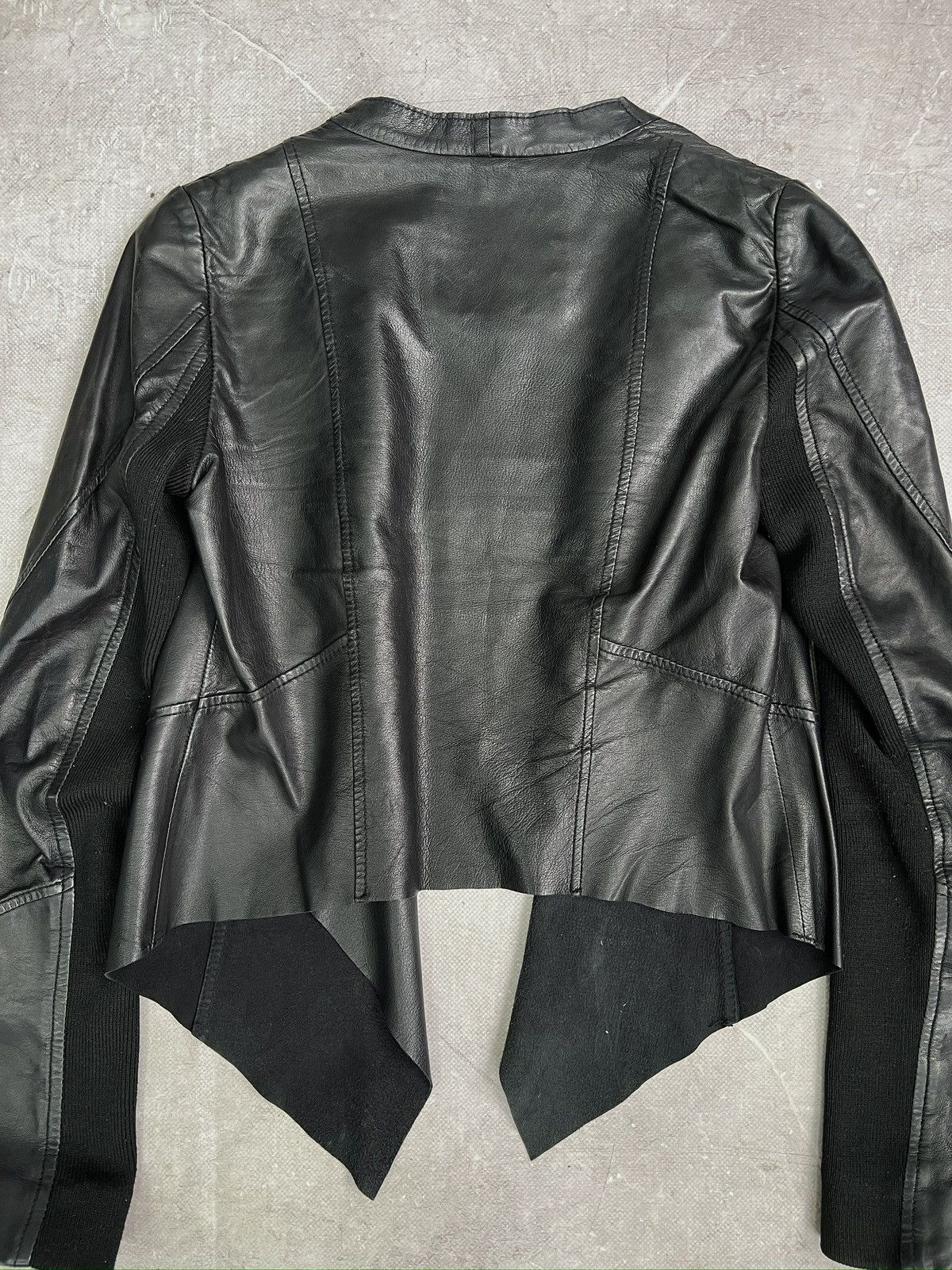 Japanese Brand Ann demeulemeester Style Leather Jacket 2000’s avant garde Size S / US 4 / IT 40 - 10 Thumbnail
