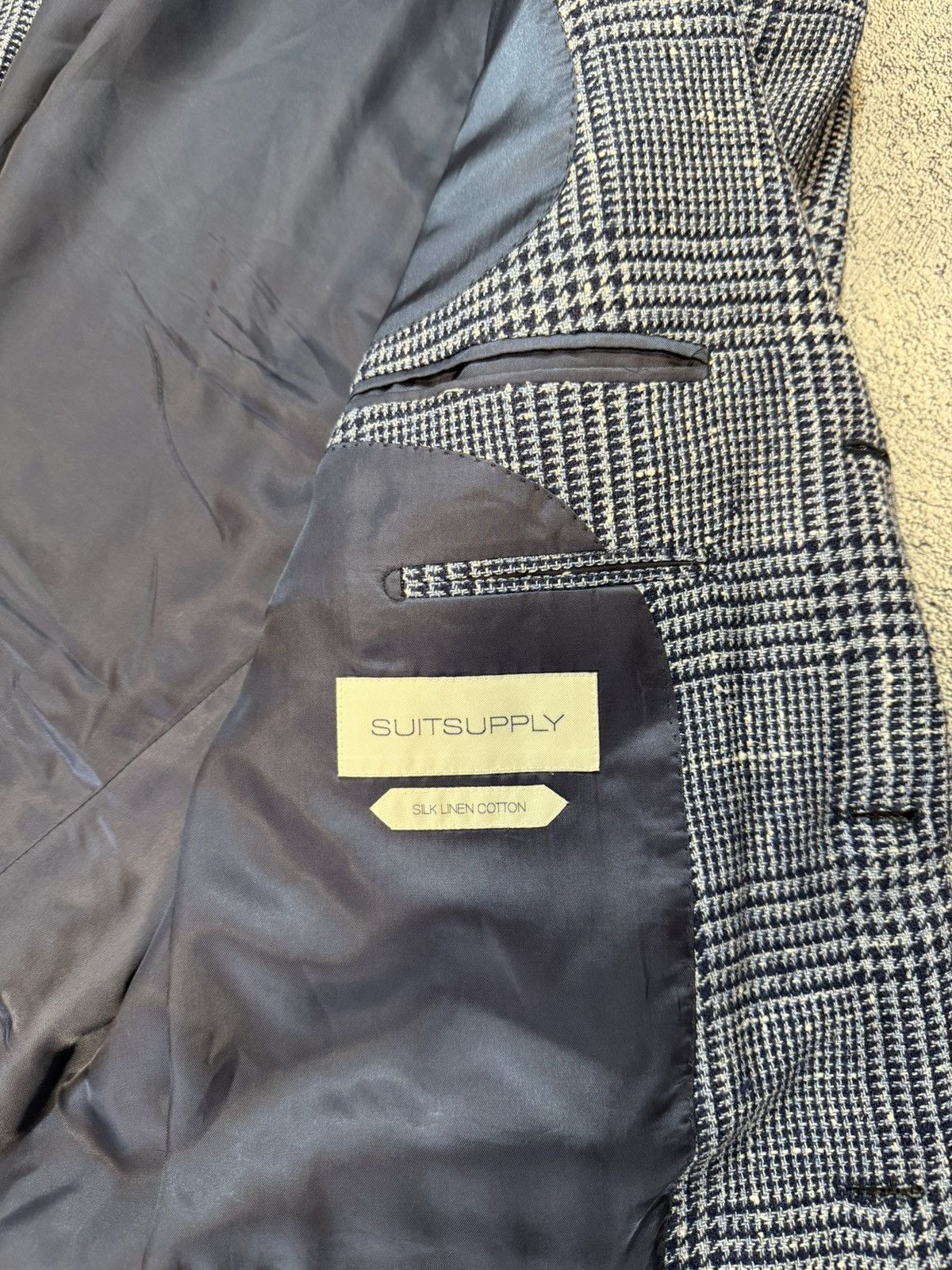 Suitsupply Suitsupply Washington VBC Plaid Blazer 42R/EU52 Silk Linen Size 42R - 8 Thumbnail