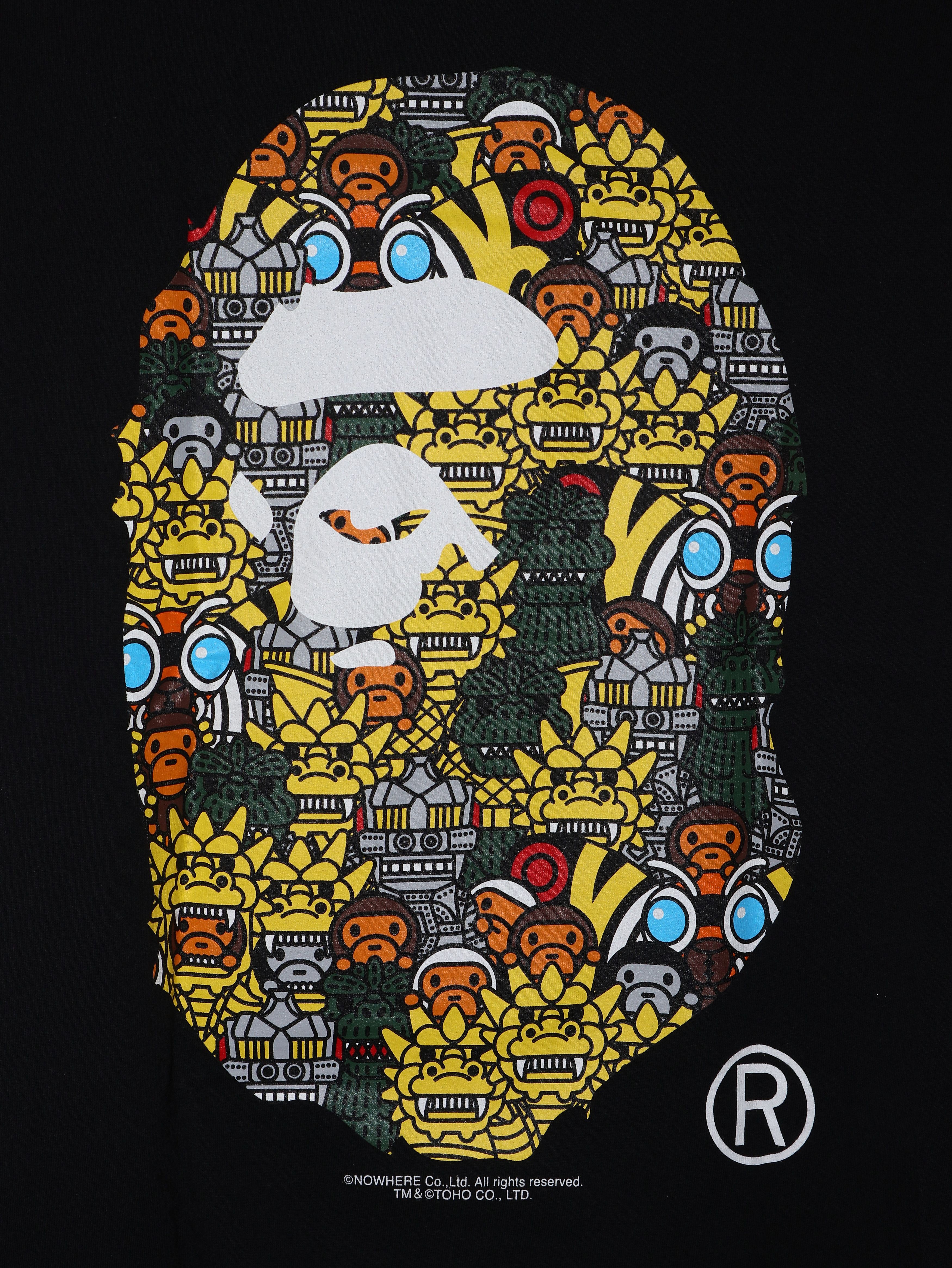 Bape Bape x Godzilla Baby Milo Ape Head Tee 2016 Size US M / EU 48-50 / 2 - 2 Thumbnail