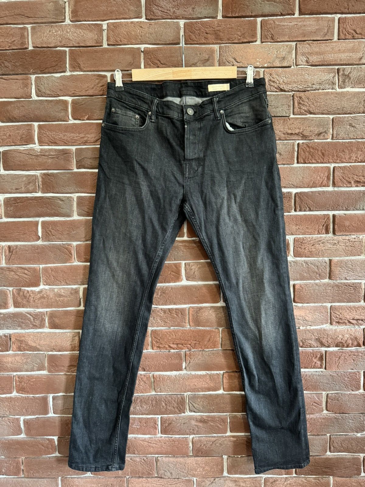 Allsaints Rare Allsaints Cigarette Washed Black Denim Pants 34 Hype g Size US 34 / EU 50 - 1 Thumbnail