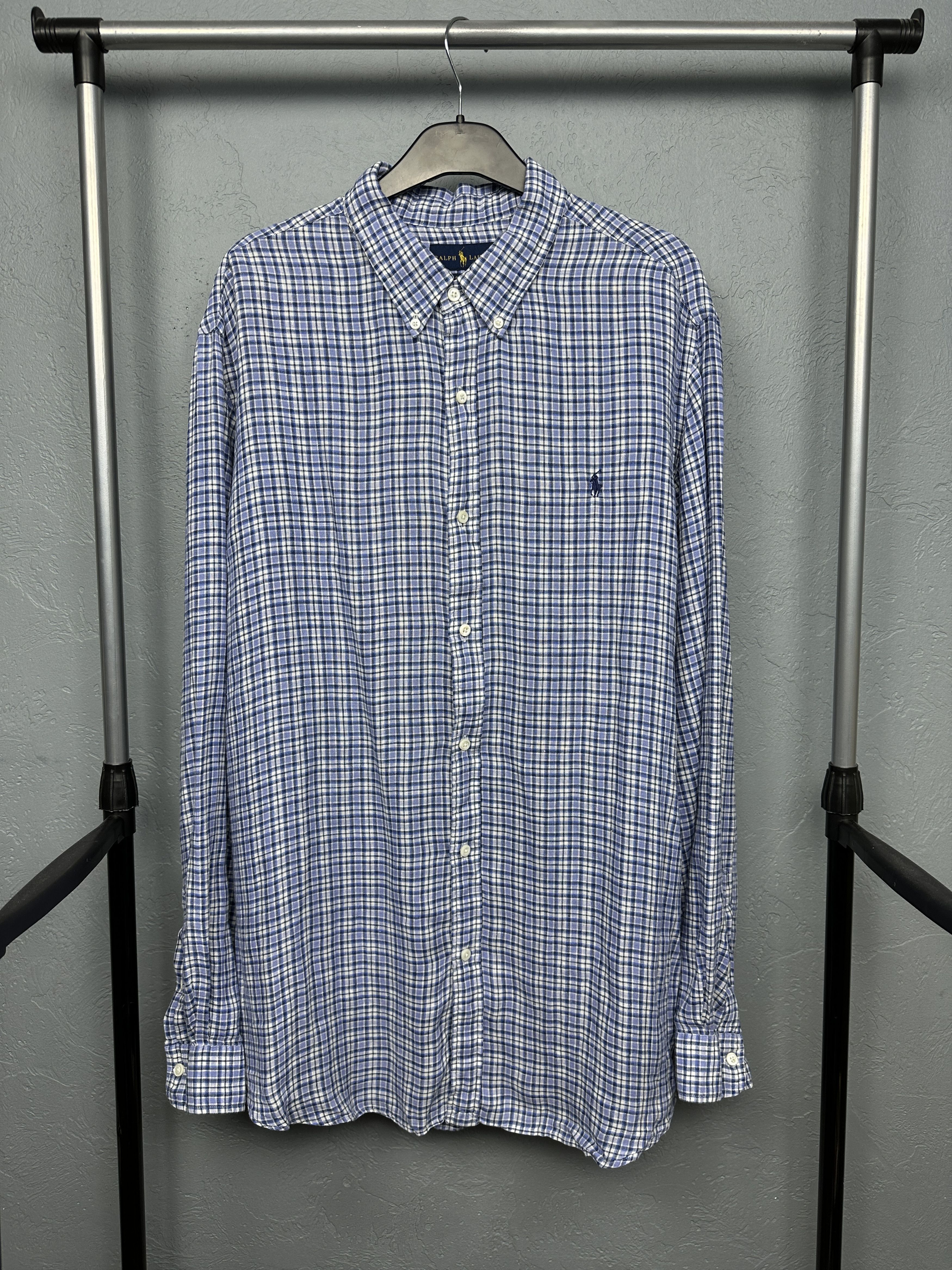 Polo Ralph Lauren Polo Ralph Lauren Mens LINEN Long Sleeve Shirt Size US XXL / EU 58 / 5 - 1 Thumbnail