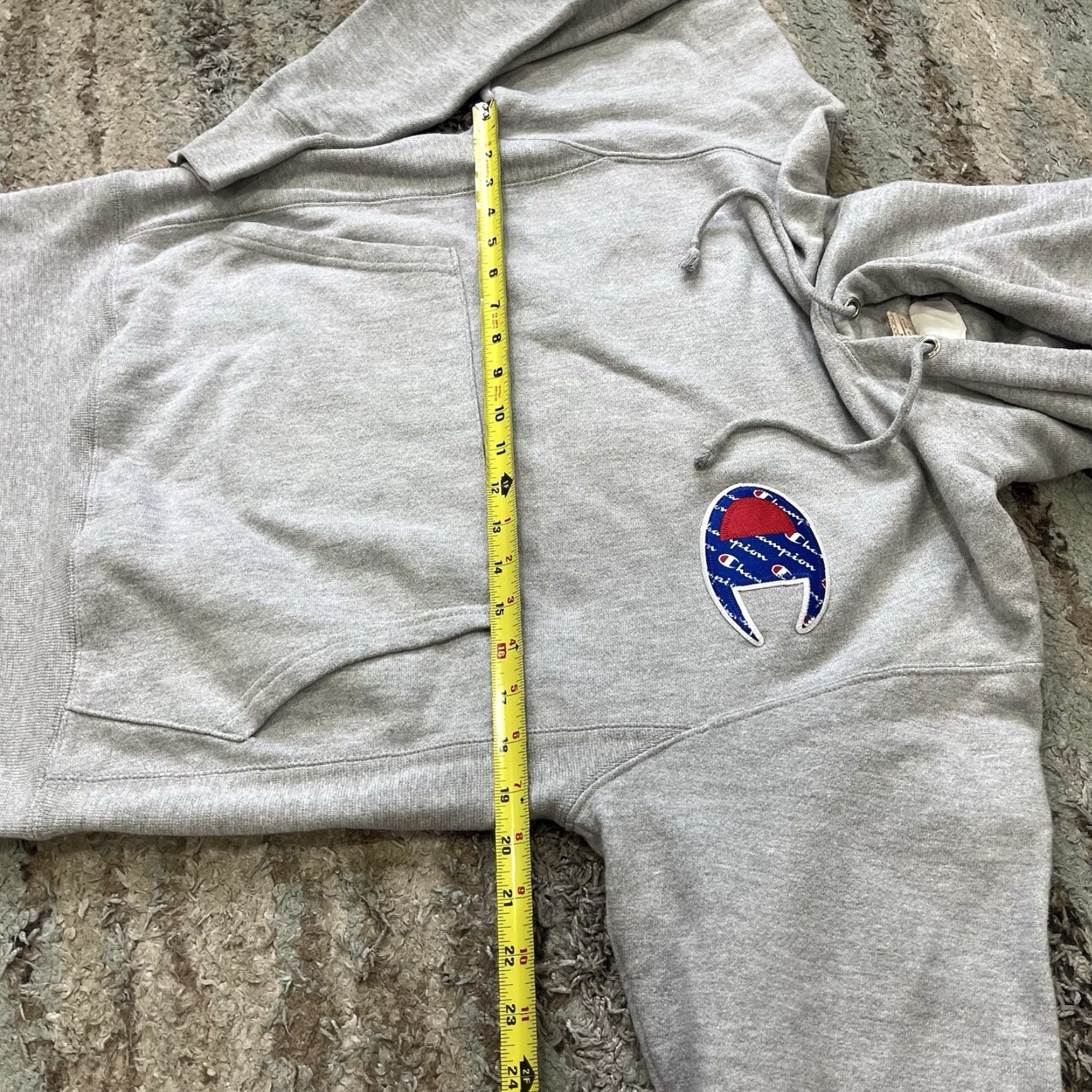 Champion VINTAGE Champion Hoodie Sweatshirt Small Gray Reverse Weave Embroidered Logo College Sports 80s 90s Mens Size US S / EU 44-46 / 1 - 6 Thumbnail