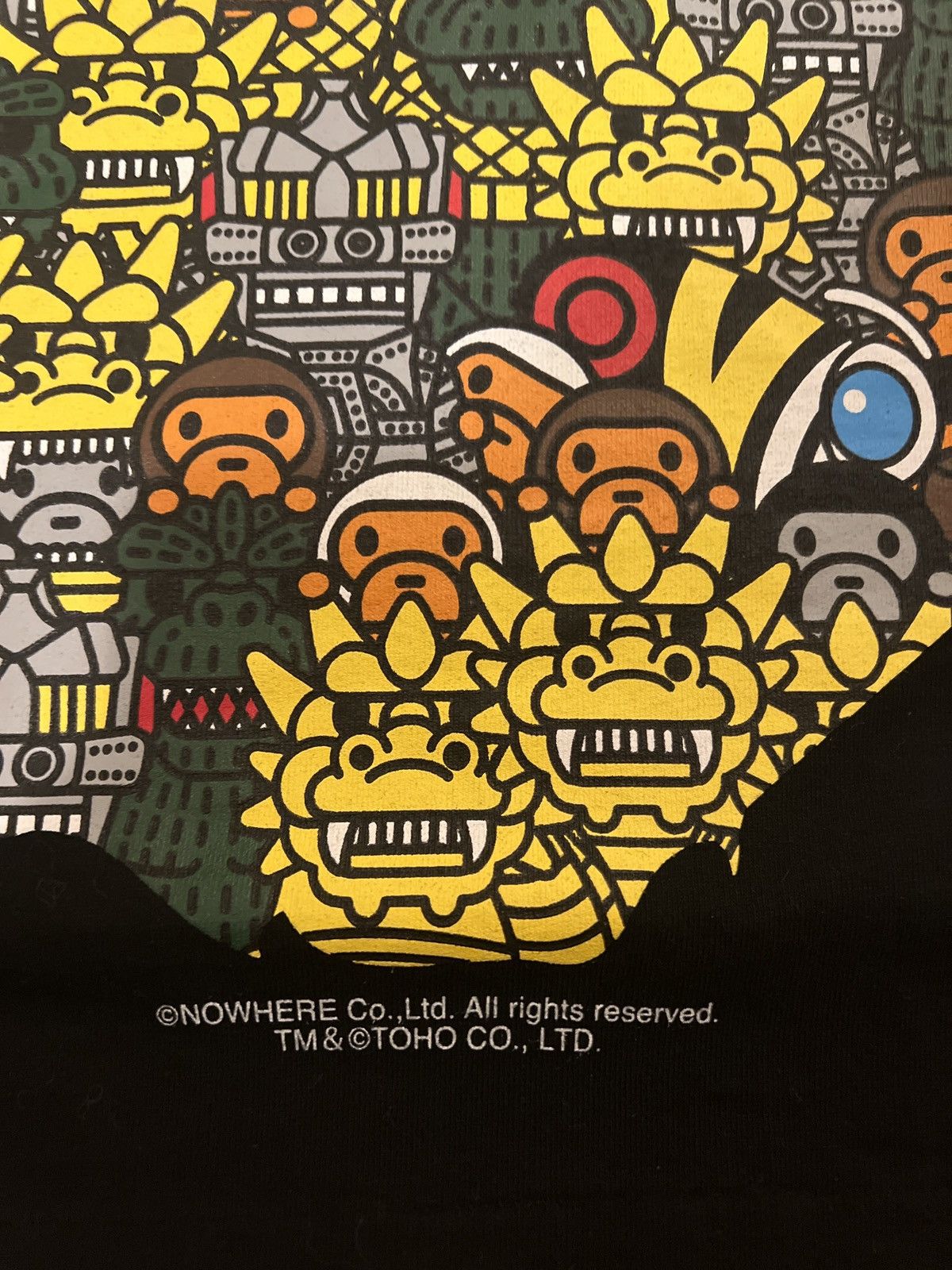 Bape RARE 2016 Godzilla X Bape Ape Head tee Size XS / US 0-2 / IT 36-38 - 4 Thumbnail